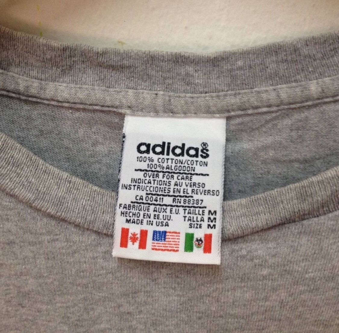 Adidas × Vintage ADIDAS Box Logo France Casual TShirt Made in Usa Size M Size US M / EU 48-50 / 2 - 3 Thumbnail
