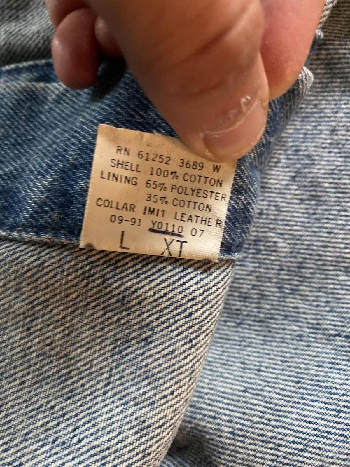 Arizona Jean Co. × Vintage Vintage ‘91 Arizona Jean Company Denim Jacket Size US L / EU 52-54 / 3 - 4 Thumbnail