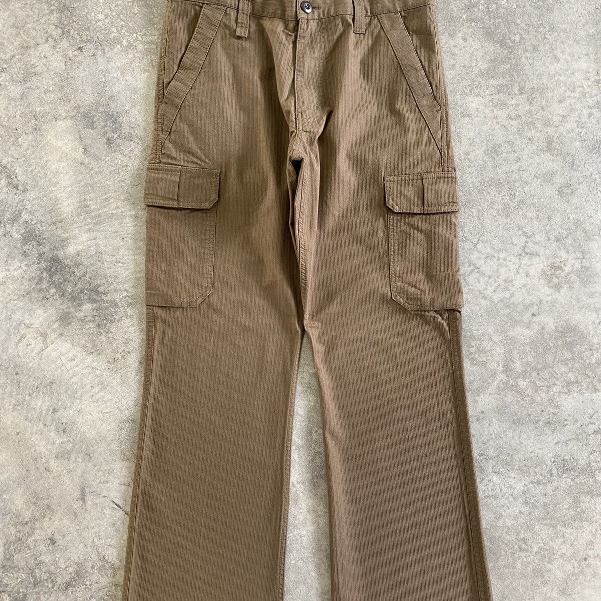 Size Jun Men HBT Flare Leg Bootcut Cargo Pants