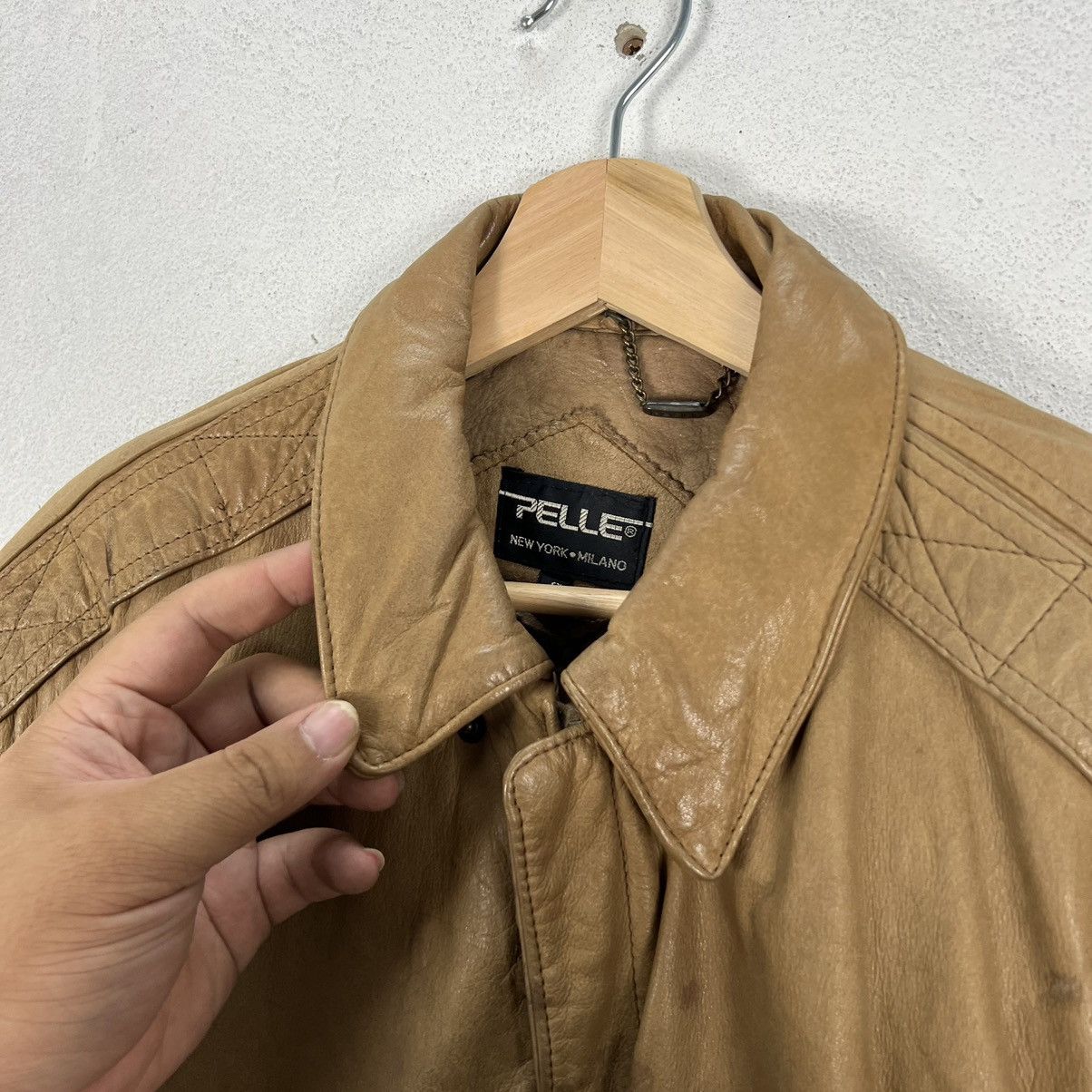 Genuine Leather VINTAGE PELLE NEWYORK MILANO GENUINE LEATHER BOMBER JACKET Size US S / EU 44-46 / 1 - 7 Thumbnail