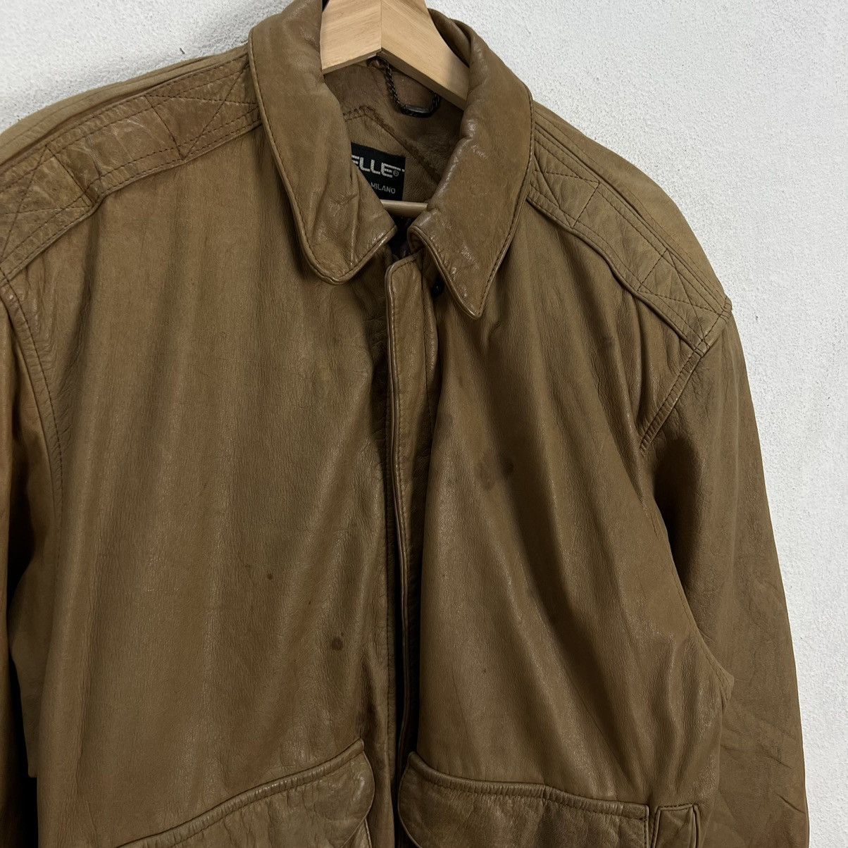 Genuine Leather VINTAGE PELLE NEWYORK MILANO GENUINE LEATHER BOMBER JACKET Size US S / EU 44-46 / 1 - 5 Thumbnail