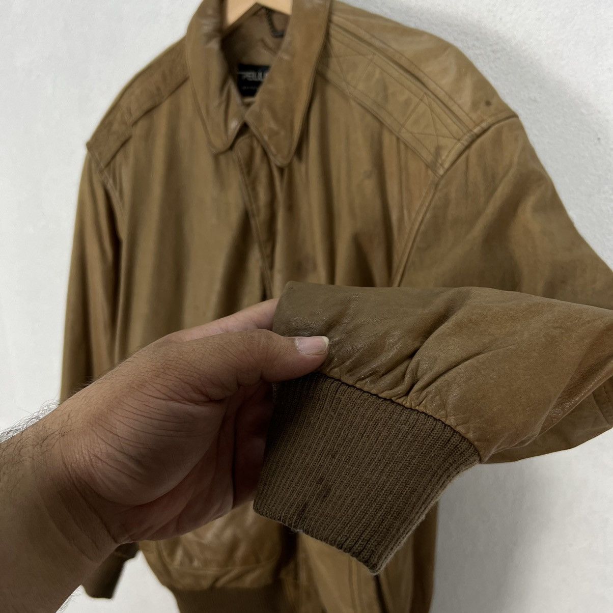 Genuine Leather VINTAGE PELLE NEWYORK MILANO GENUINE LEATHER BOMBER JACKET Size US S / EU 44-46 / 1 - 6 Thumbnail