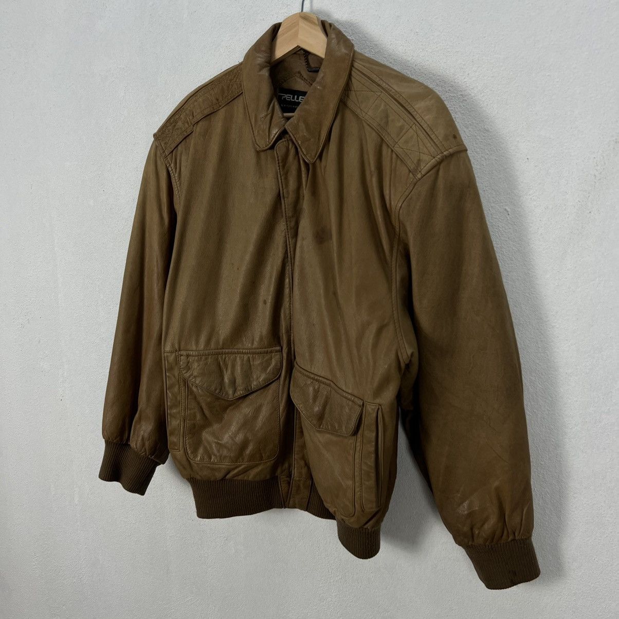 Genuine Leather VINTAGE PELLE NEWYORK MILANO GENUINE LEATHER BOMBER JACKET Size US S / EU 44-46 / 1 - 2 Thumbnail