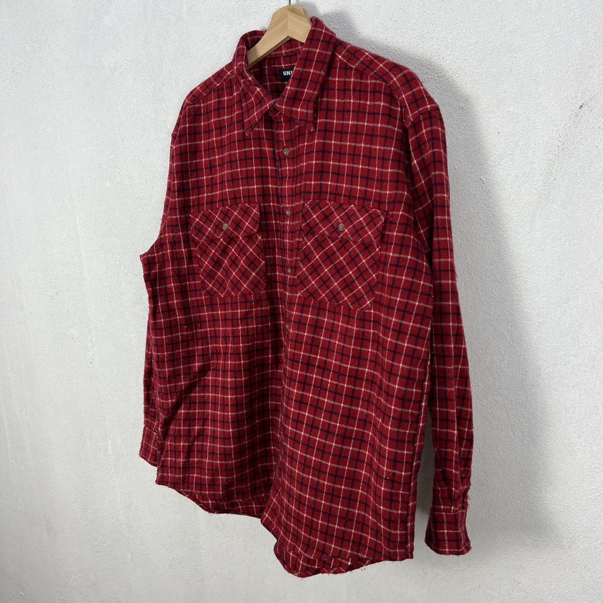 Flannel × Japanese Brand RARE TARTAN DESIGN FLANNEL LIGHT JACKET UNIQLO Size US XL / EU 56 / 4 - 2 Thumbnail
