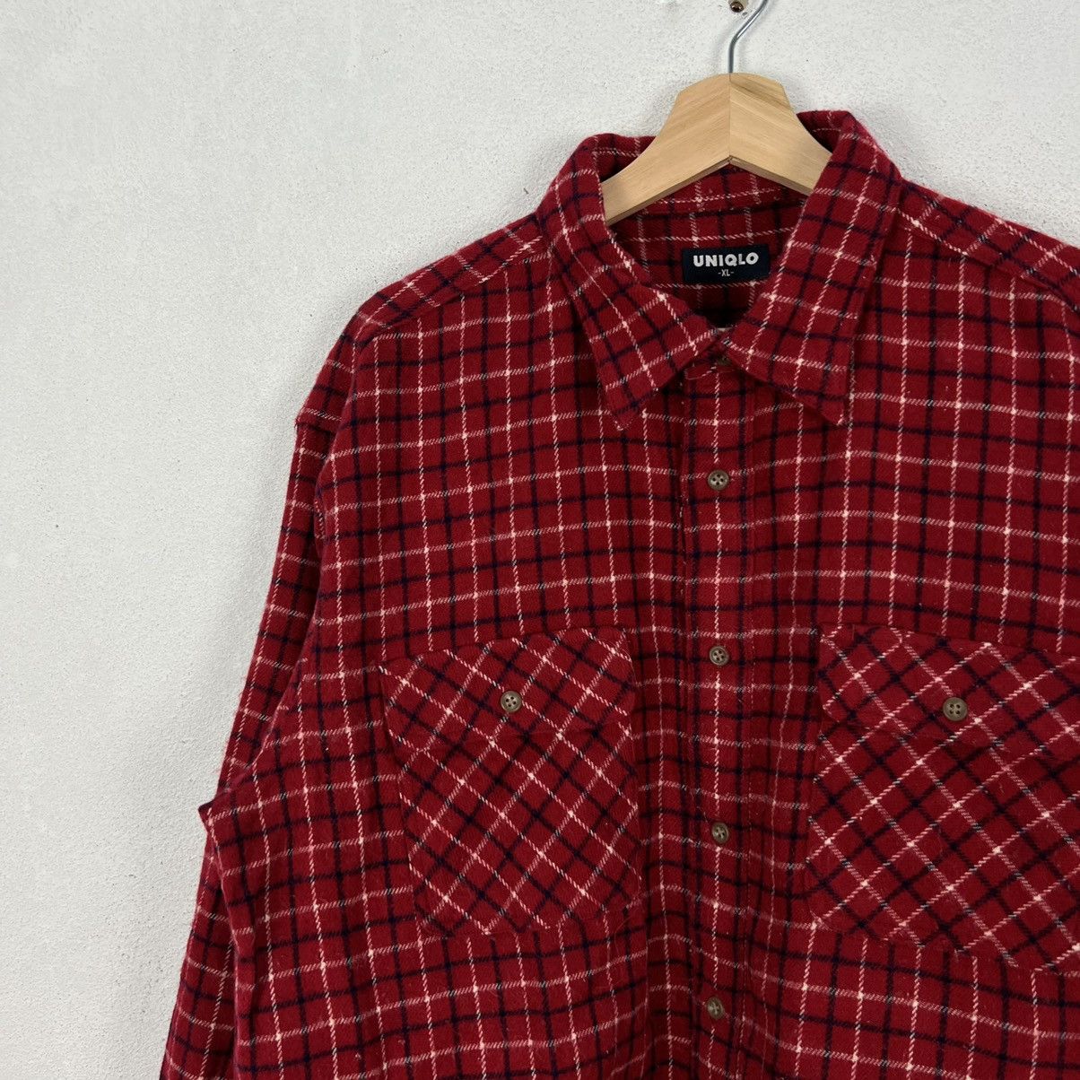 Flannel × Japanese Brand RARE TARTAN DESIGN FLANNEL LIGHT JACKET UNIQLO Size US XL / EU 56 / 4 - 5 Thumbnail