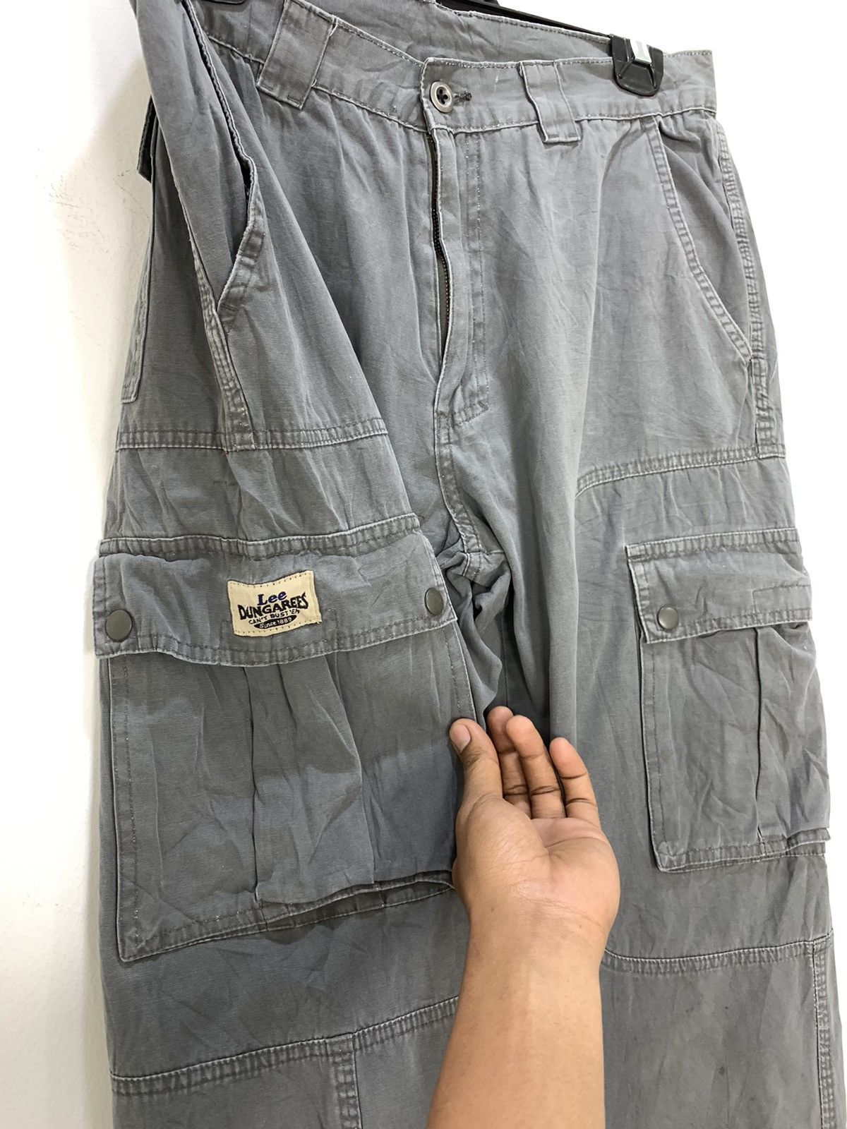 Japanese Brand Vtg 80s LEE DUNGAREE Parachute Multipocket Flight CargoPant Size US 31 - 9 Thumbnail
