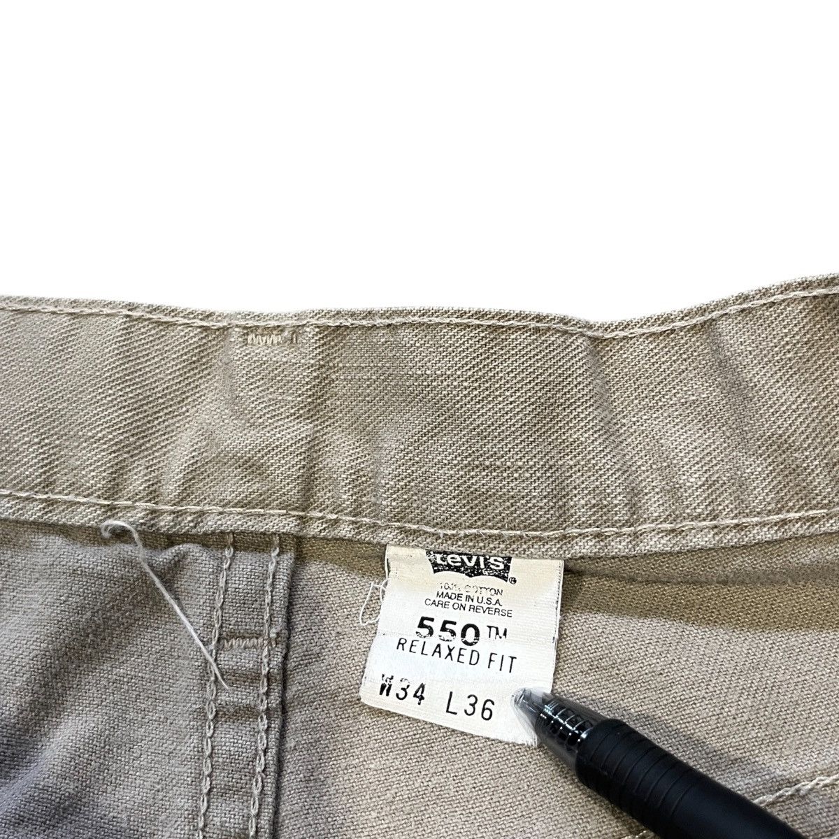 Levi's × Vintage 90s tan 550 relaxed levis Size US 32 / EU 48 - 3 Thumbnail