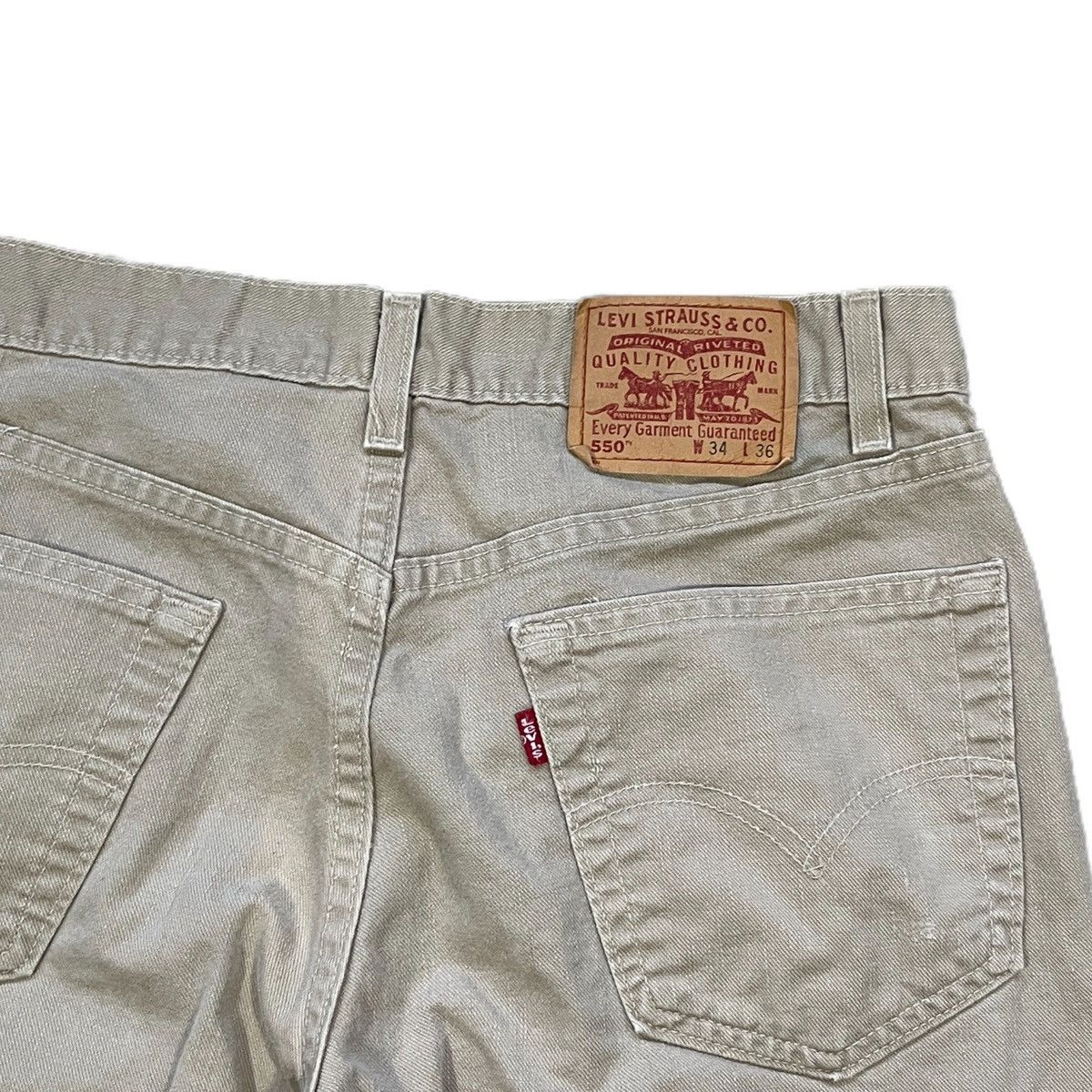Levi's × Vintage 90s tan 550 relaxed levis Size US 32 / EU 48 - 5 Thumbnail