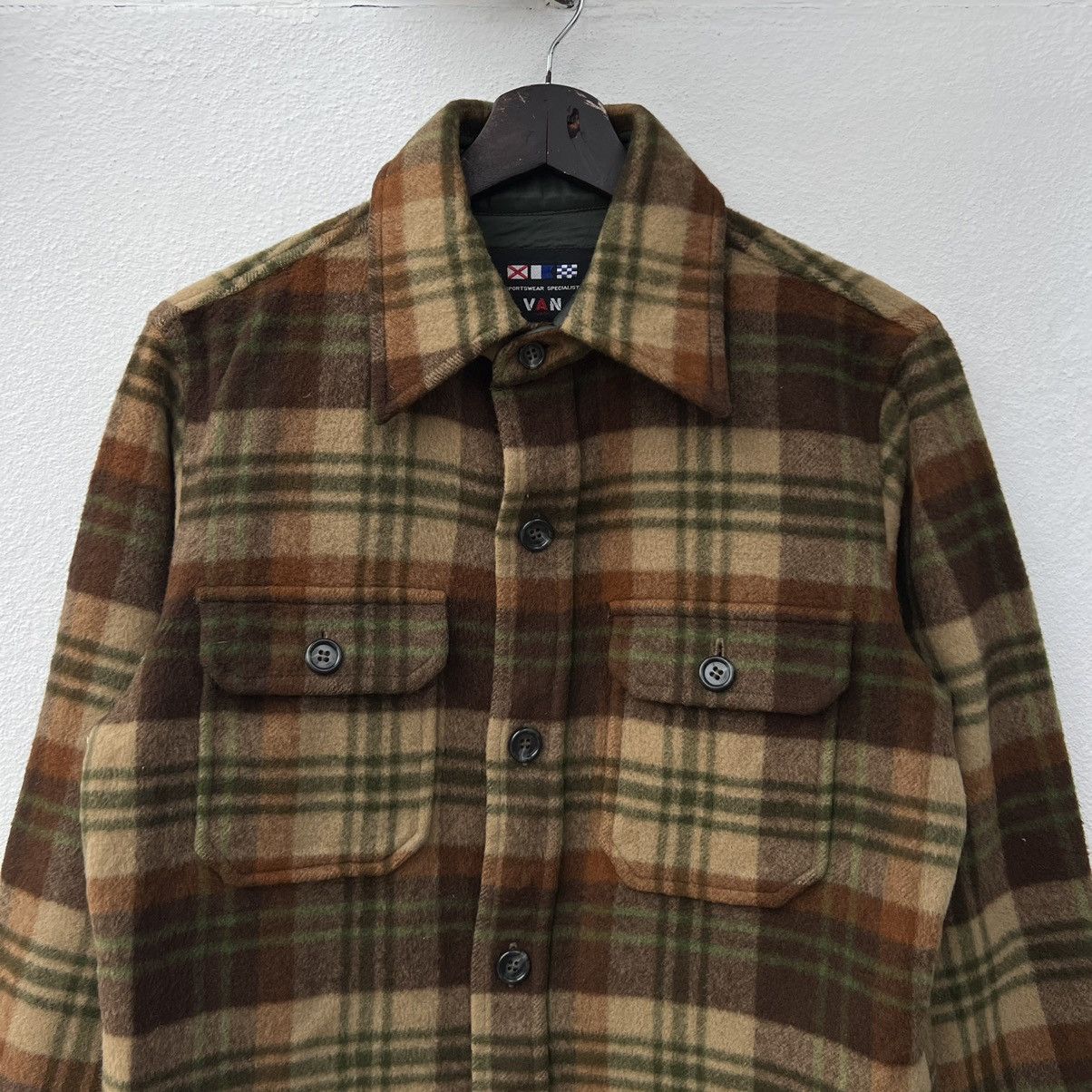 Flannel × Japanese Brand VINTAGE VAN JAC FLANNEL JACKET TARTAN DESIGN Size US L / EU 52-54 / 3 - 2 Thumbnail