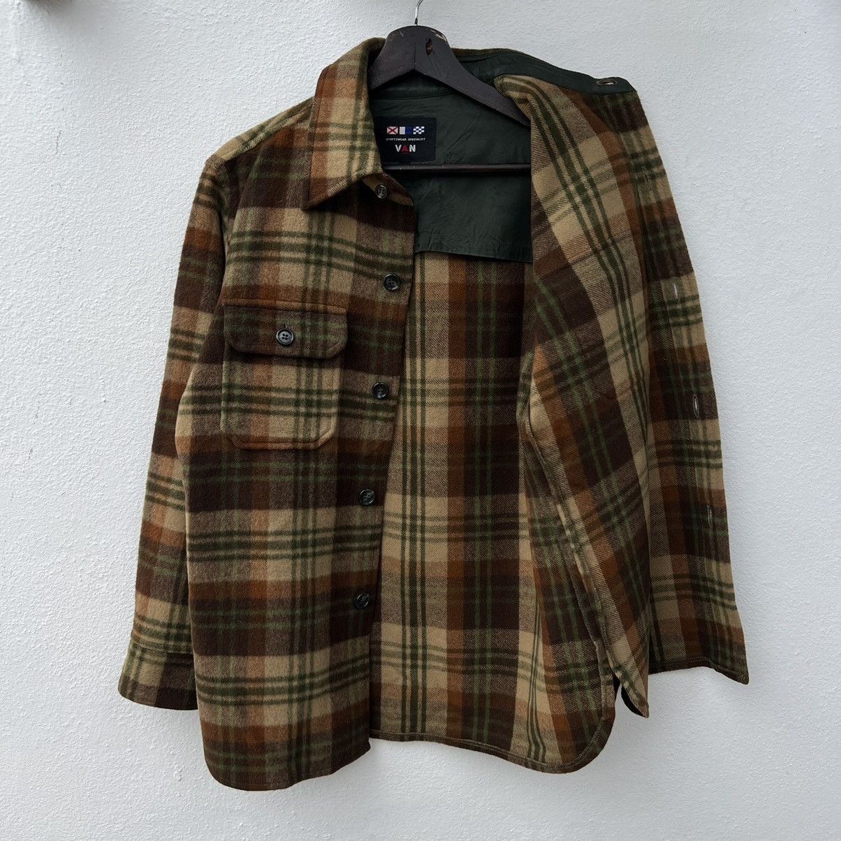 Flannel × Japanese Brand VINTAGE VAN JAC FLANNEL JACKET TARTAN DESIGN Size US L / EU 52-54 / 3 - 9 Thumbnail