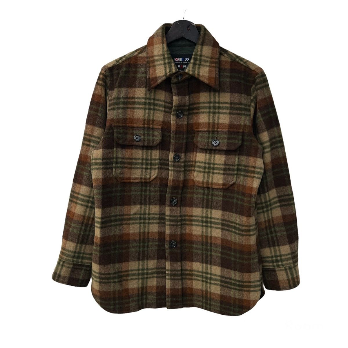 Flannel × Japanese Brand VINTAGE VAN JAC FLANNEL JACKET TARTAN DESIGN Size US L / EU 52-54 / 3 - 1 Thumbnail