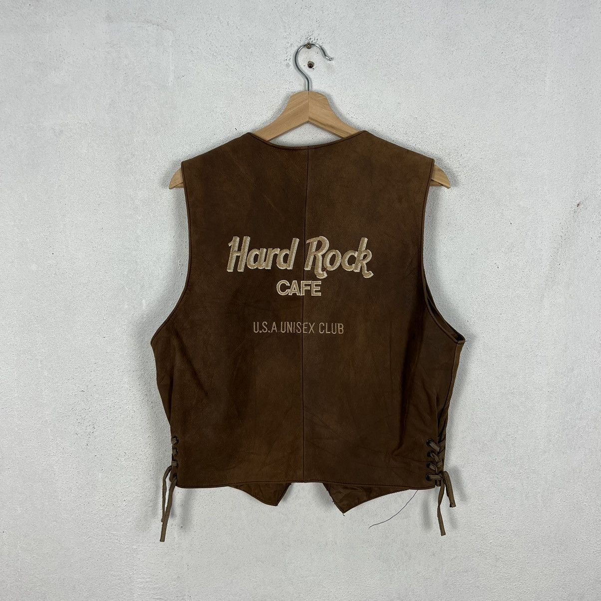 Hard Rock Cafe VINTAGE HARD ROCK CAFE USA UNISEX CLUB LEATHER VEST TANKTOP Size US M / EU 48-50 / 2 - 12 Thumbnail