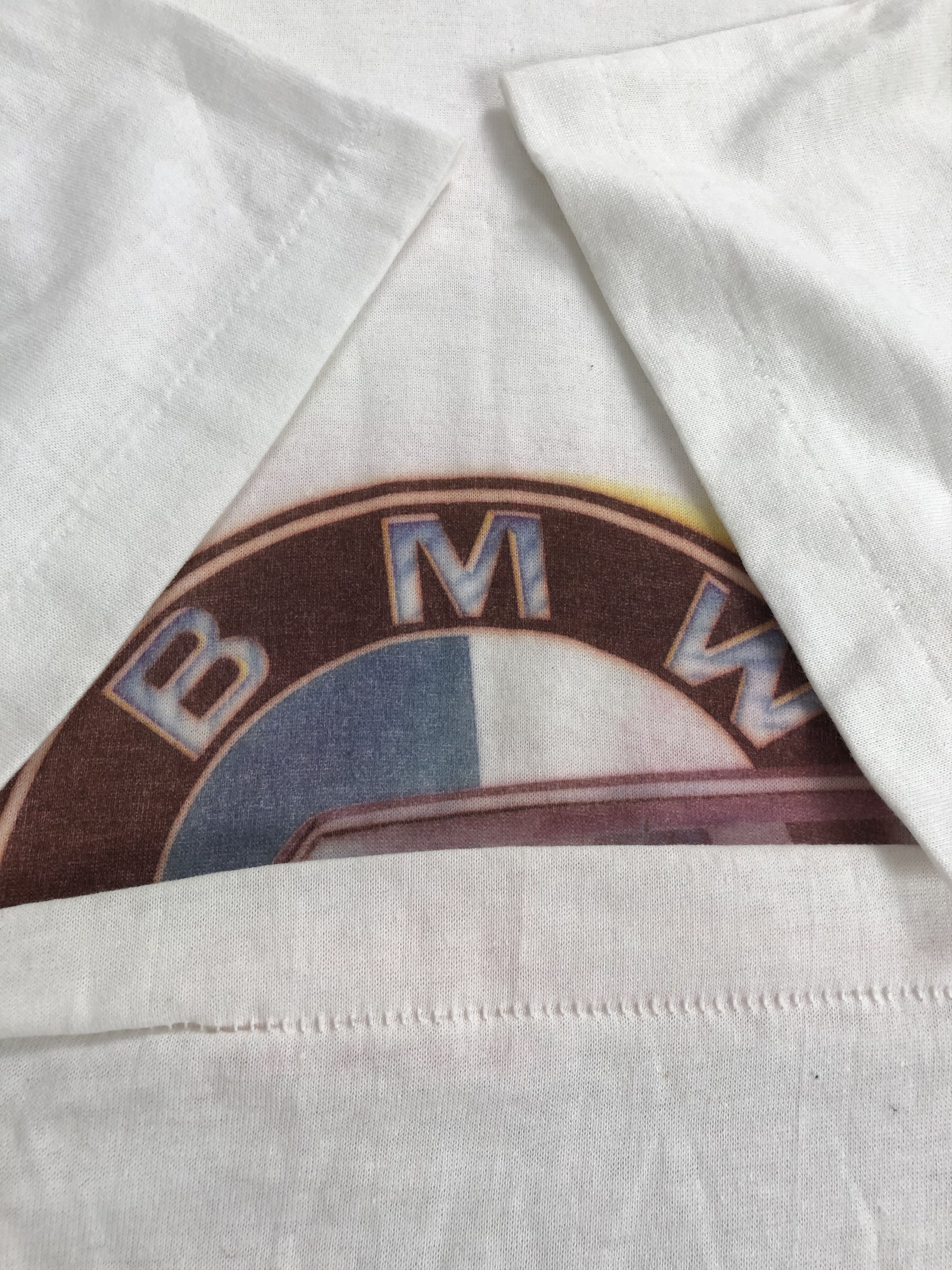 BMW Vintage 80s BMW E21 Beemer Promo t-shirt (Mercedes Benz) Size US L / EU 52-54 / 3 - 8 Thumbnail
