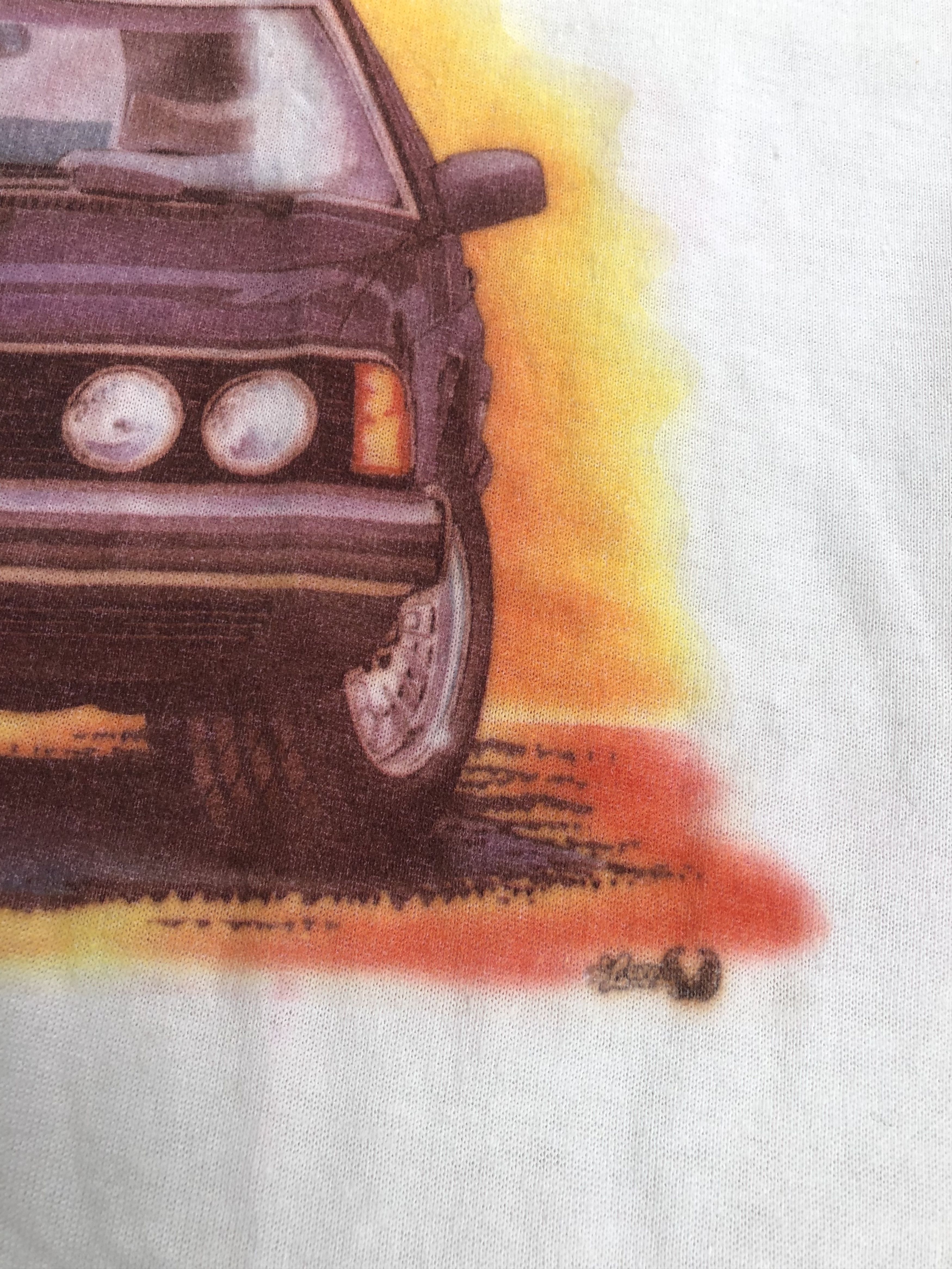 BMW Vintage 80s BMW E21 Beemer Promo t-shirt (Mercedes Benz) Size US L / EU 52-54 / 3 - 6 Thumbnail