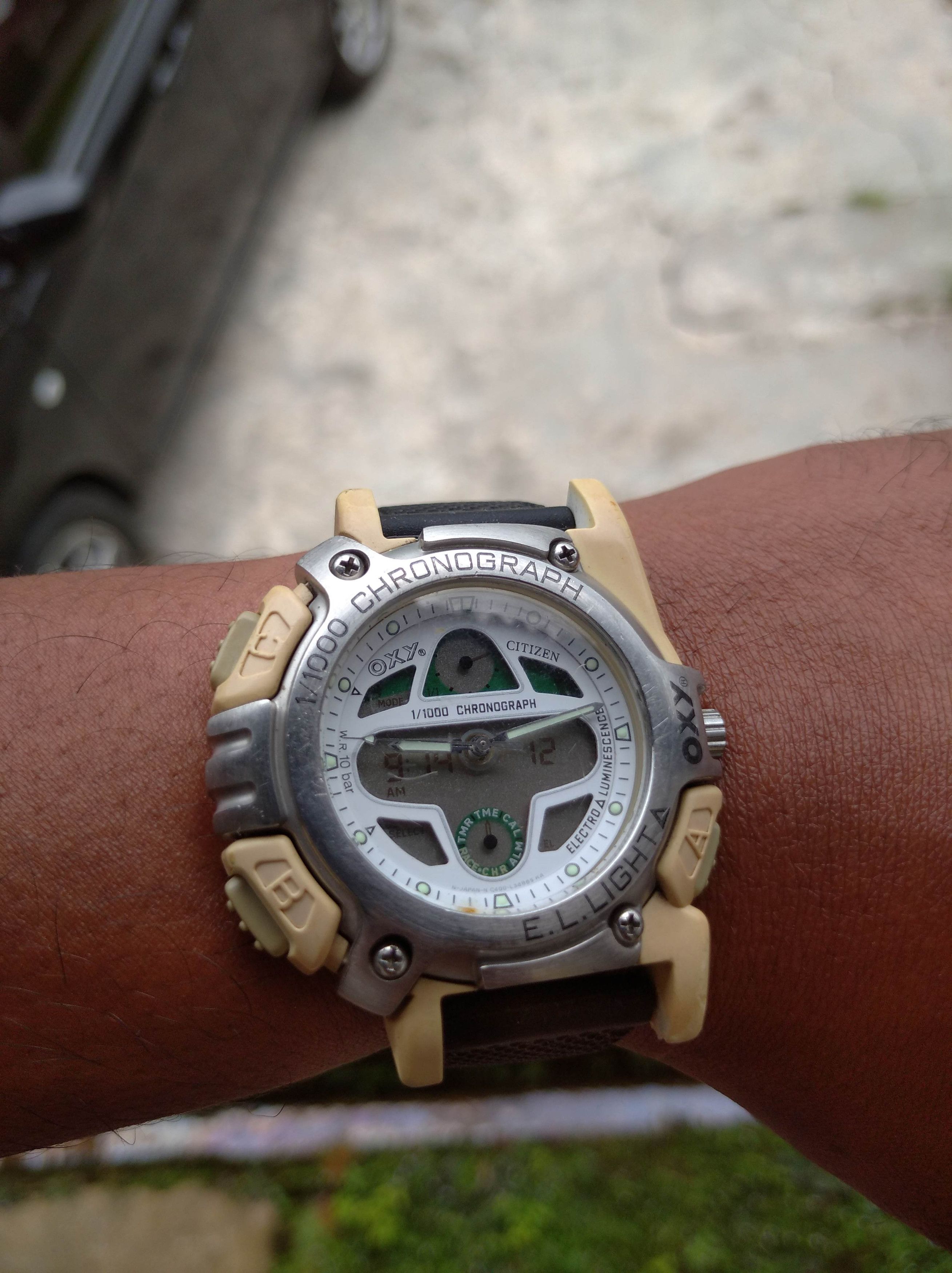 Citizen × Vintage Vintage citizen c400 oxy chronograph digital watch Size ONE SIZE - 3 Thumbnail