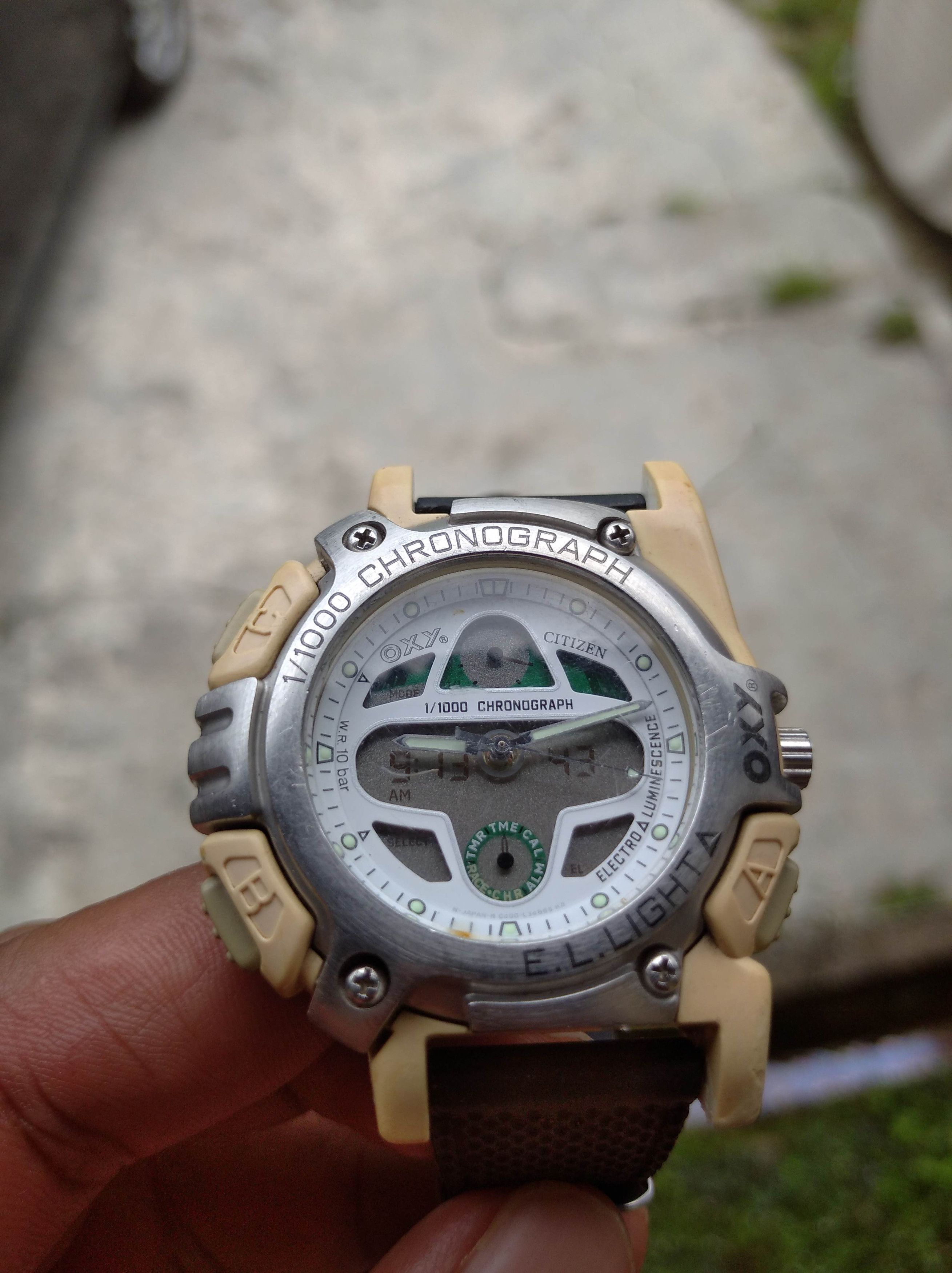 Citizen × Vintage Vintage citizen c400 oxy chronograph digital watch Size ONE SIZE - 1 Thumbnail