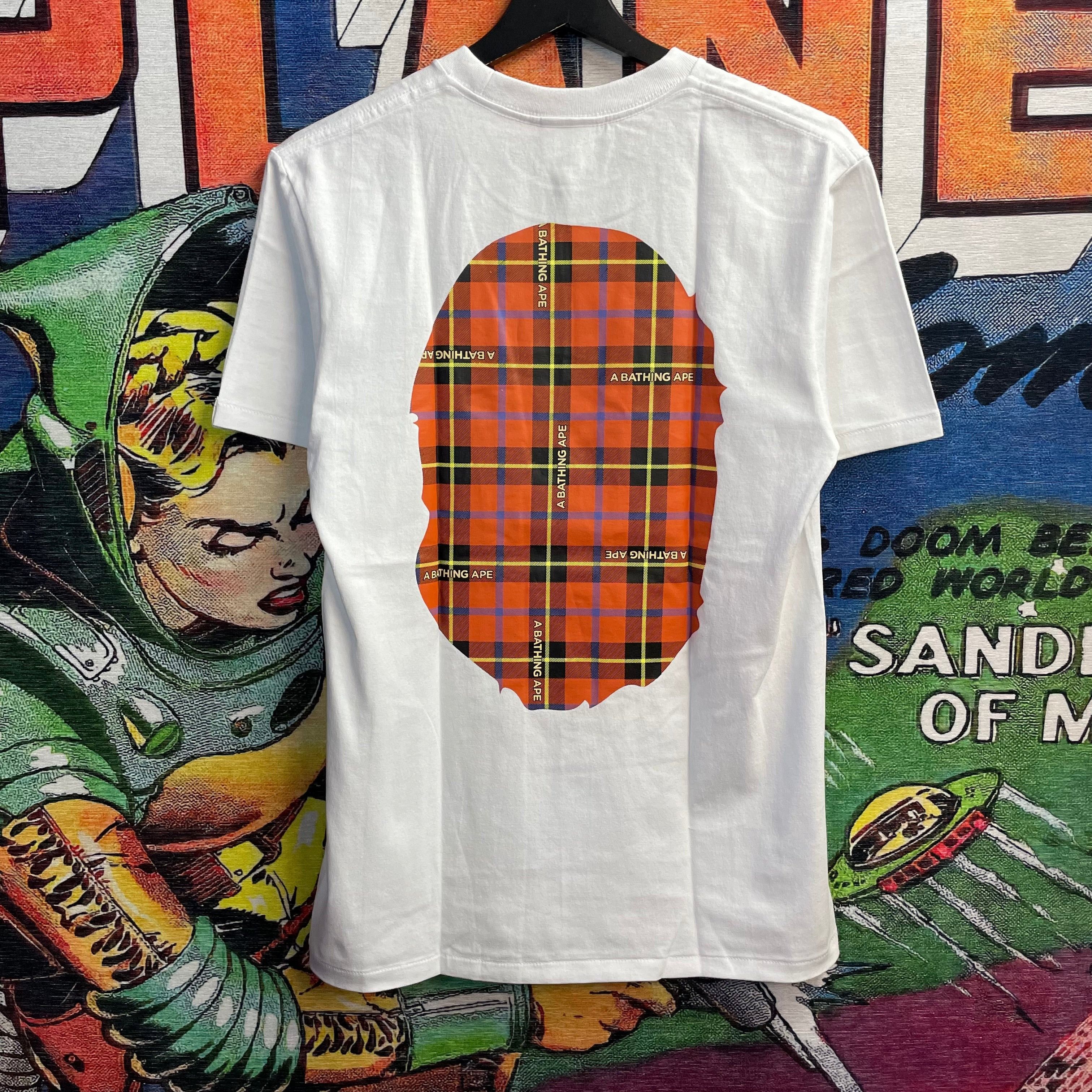 Bape Bape Logo Check Big Ape Head Tee Size US S / EU 44-46 / 1 - 2 Thumbnail