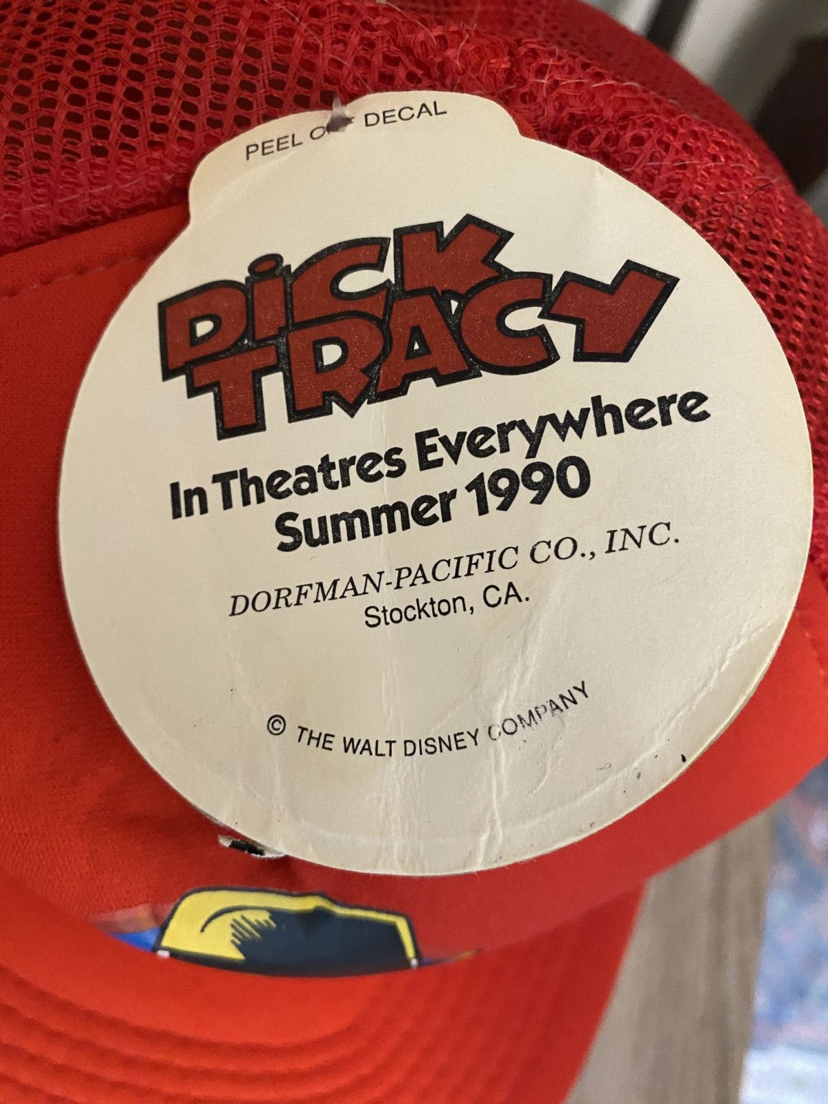 Disney Vintage NWT ‘90 Dick Tracy Trucker Hat Snap Back Size ONE SIZE - 3 Thumbnail