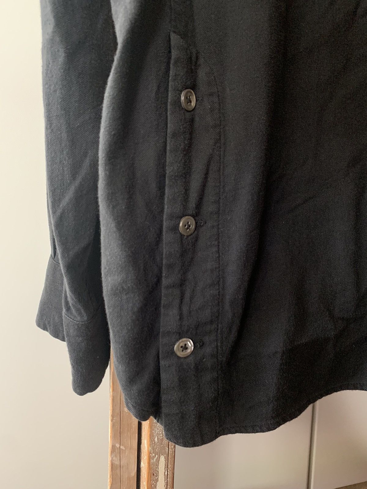 Ann Demeulemeester ANN DEMEULEMEESTER HOODED LONG SLEEVE BLACK OVER SHIRT Size US S / EU 44-46 / 1 - 3 Thumbnail