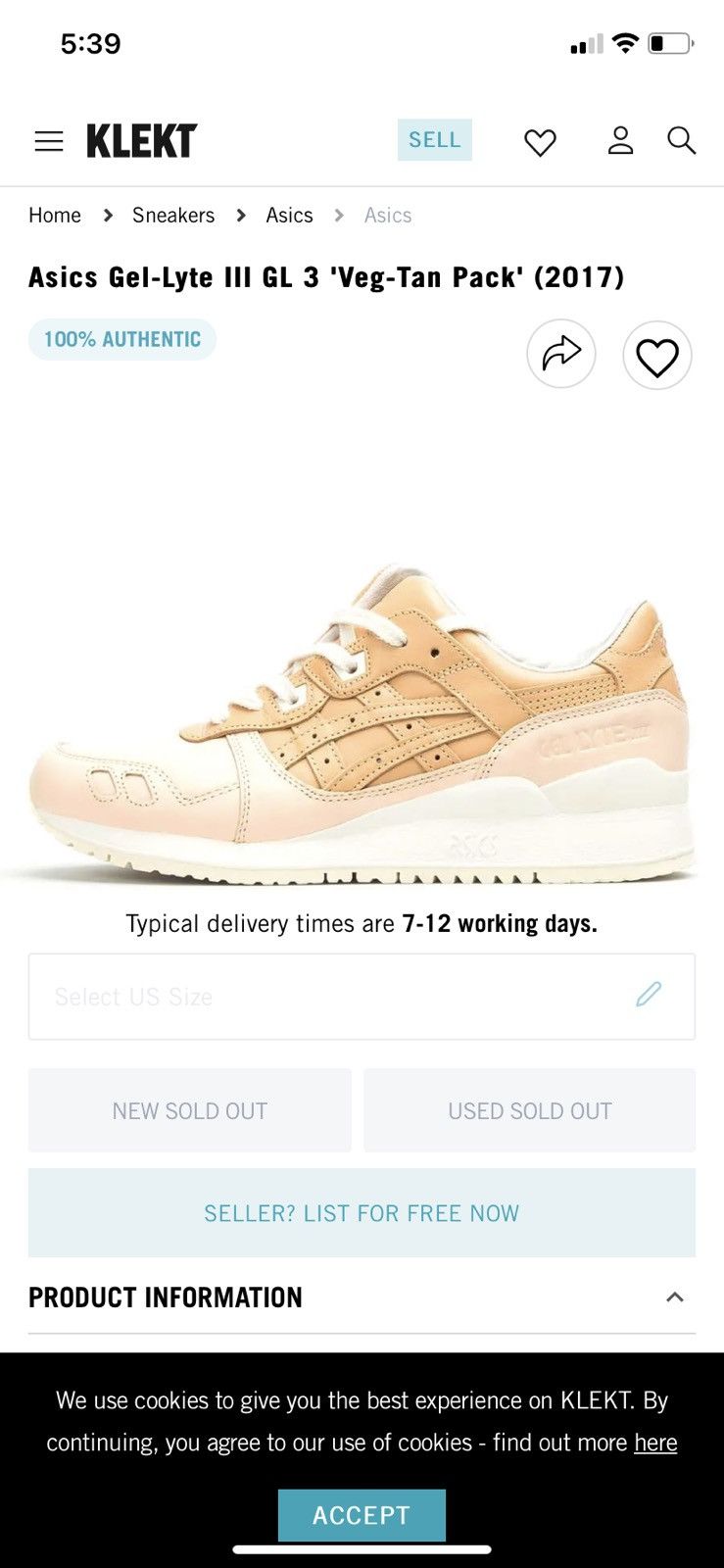 Asics Asics Gel- Lyte 3 - Veg Tan Pack (2017) Size US 12 / EU 45 - 8 Thumbnail