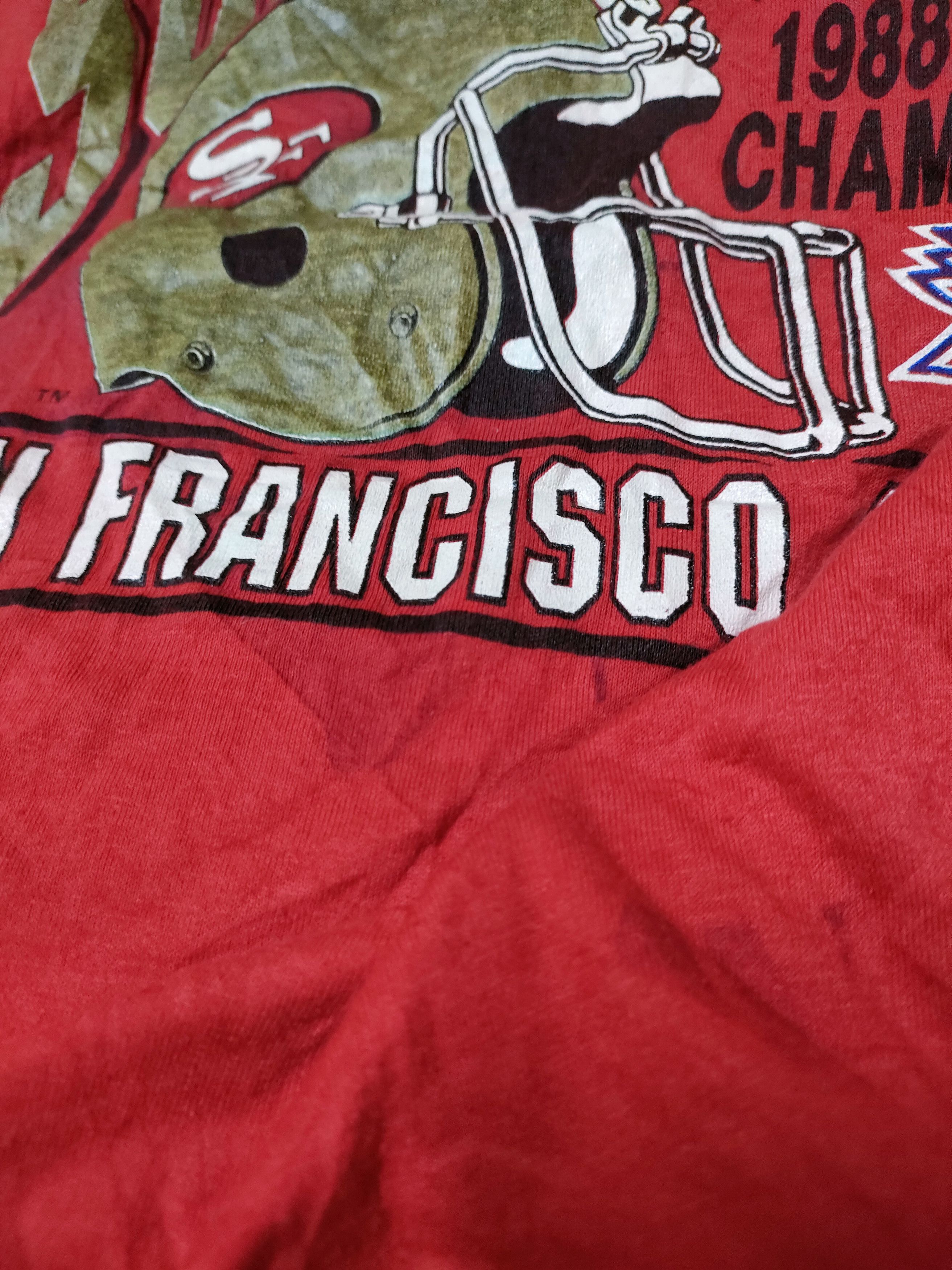 NFL × Vintage Vintage Distressed Superbowl T-shirt Size US M / EU 48-50 / 2 - 2 Thumbnail