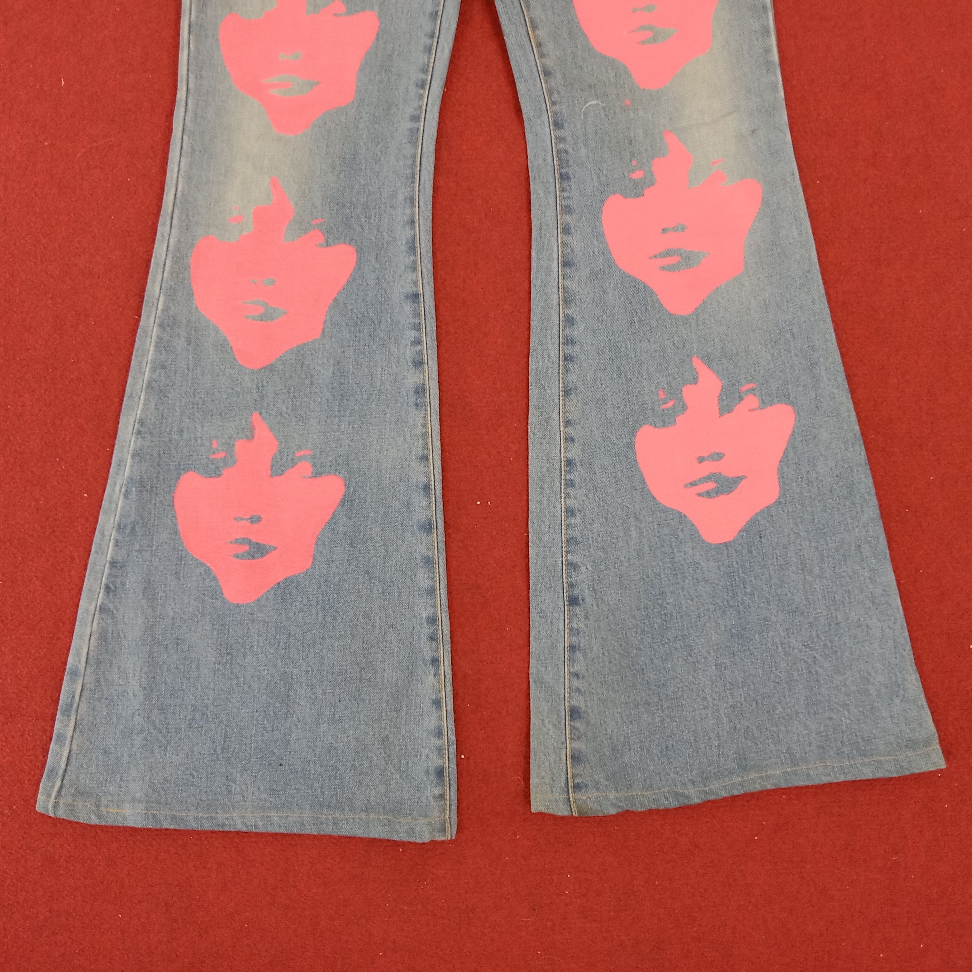 Hysteric Glamour Hysteric Glamour Japanese Brand Streetwear Custom Art Jeans Size 31" - 3 Thumbnail