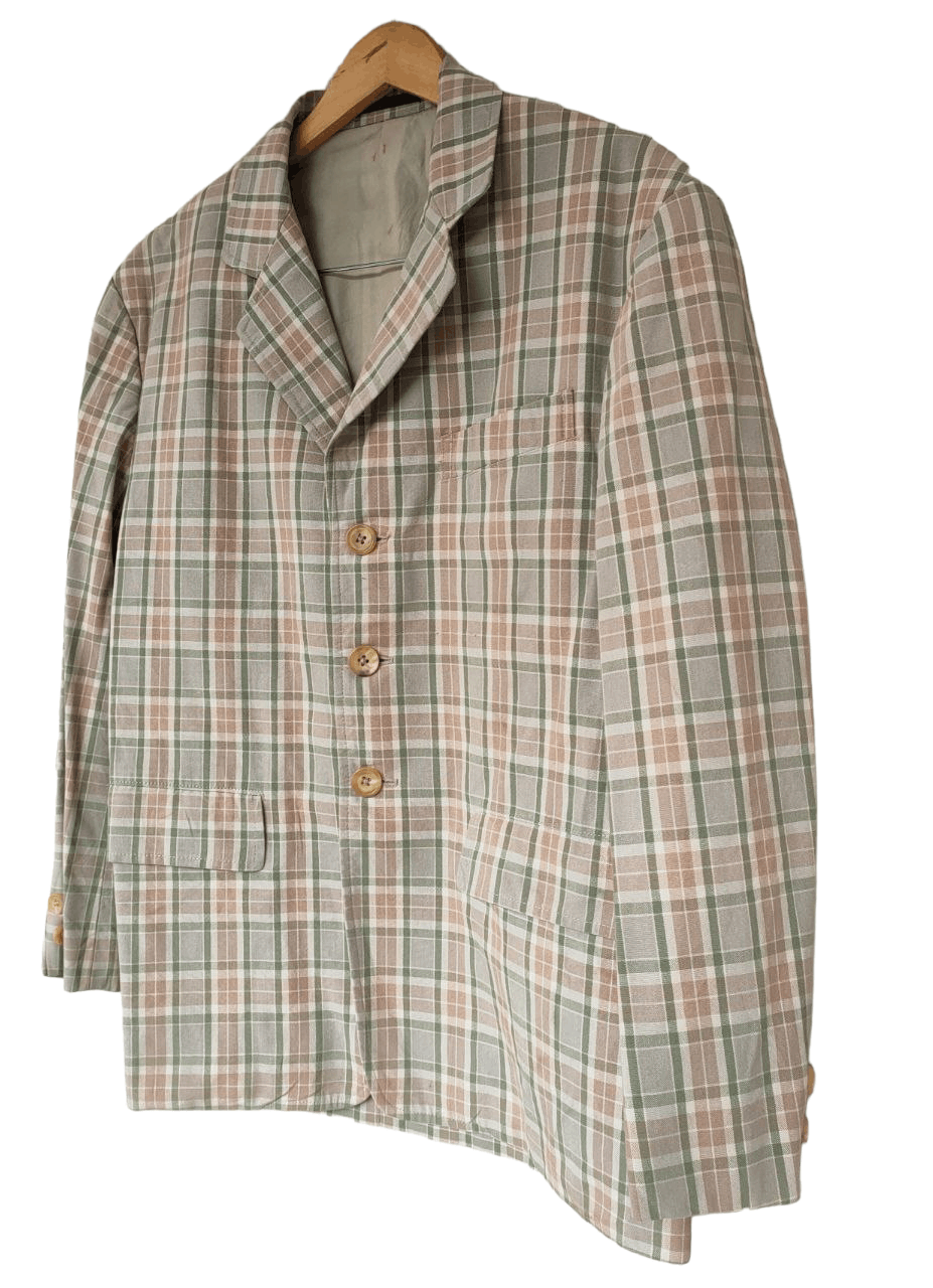 Yohji Yamamoto SAMPLE Yohji Yamamoto Checkered Blazer Size US M / EU 48-50 / 2 - 2 Thumbnail