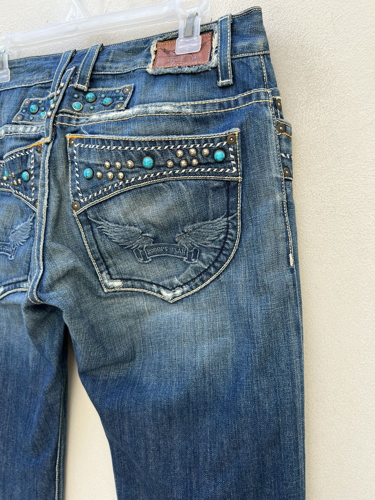 Robins Jeans Vintage ROBINS JEAN Usa Distress Denim Navajo Flare Jeans Size US 31 - 21 Thumbnail