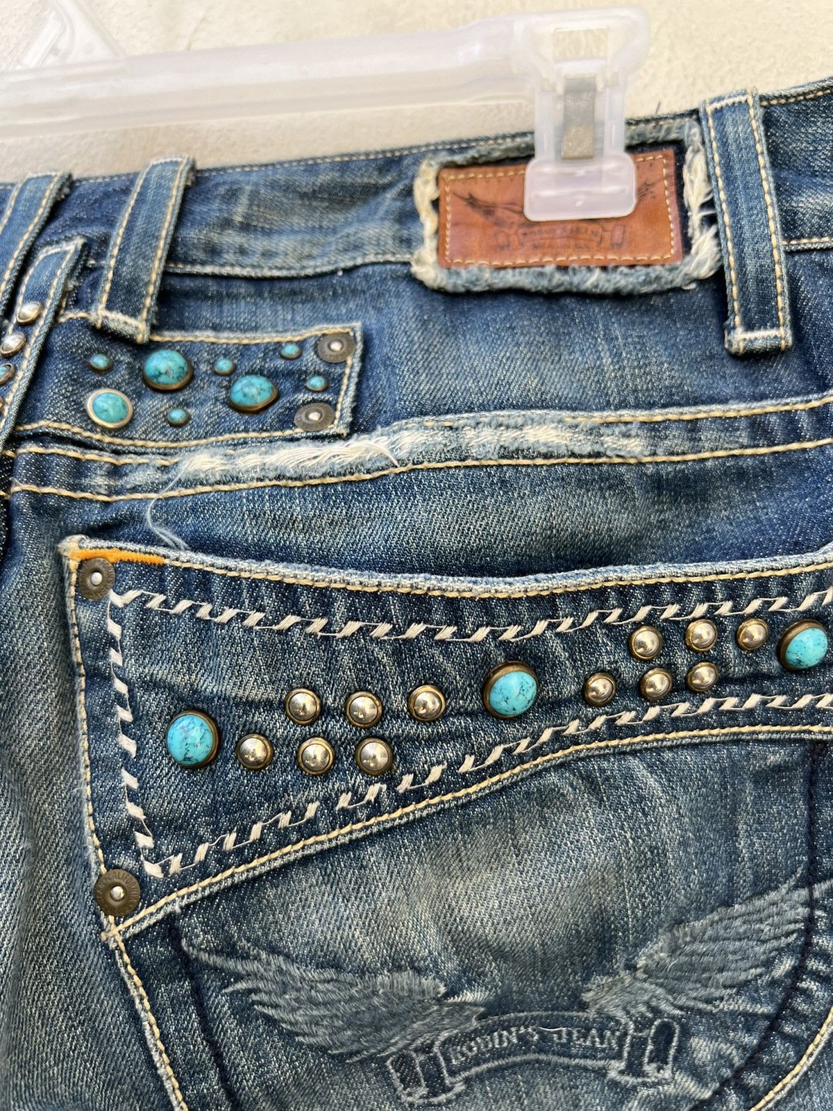 Robins Jeans Vintage ROBINS JEAN Usa Distress Denim Navajo Flare Jeans Size US 31 - 22 Thumbnail