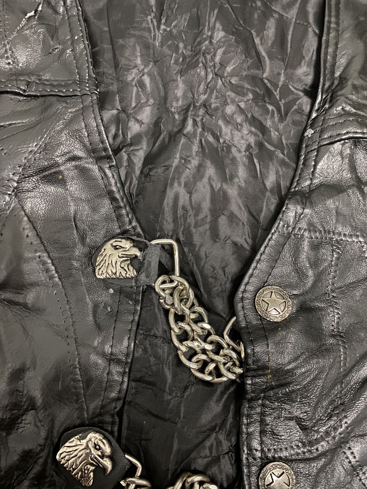 Vintage Offer‼️Vintage Diamond Plate Rock Style Buffalo Leather Vest Size US XXL / EU 58 / 5 - 7 Thumbnail