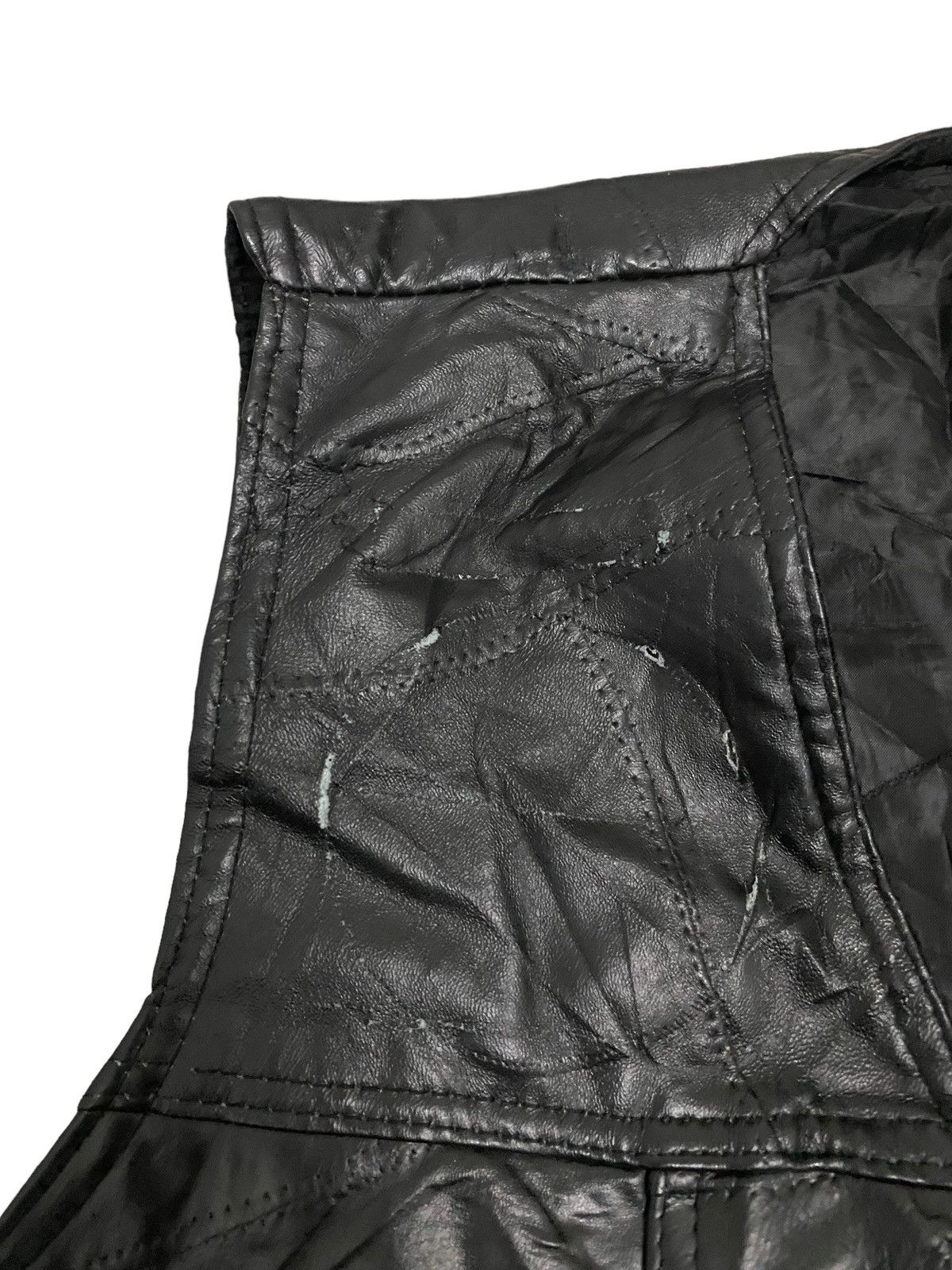 Vintage Offer‼️Vintage Diamond Plate Rock Style Buffalo Leather Vest Size US XXL / EU 58 / 5 - 8 Thumbnail