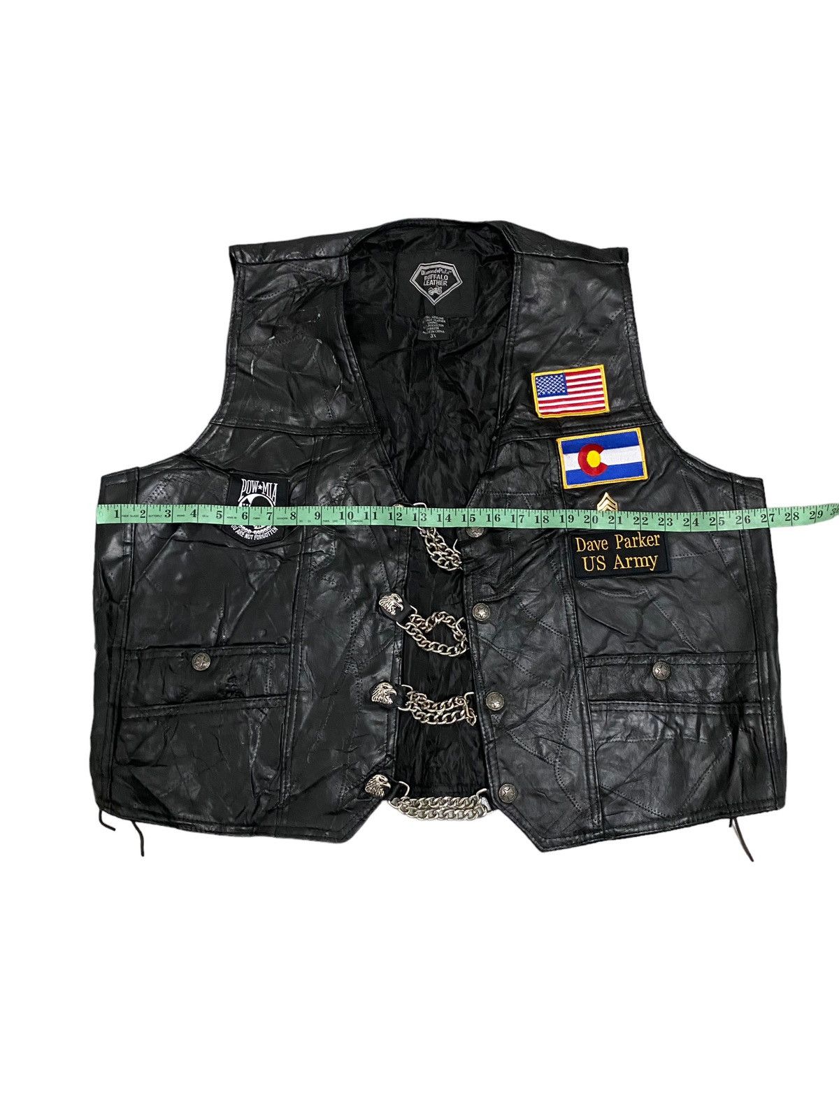 Vintage Offer‼️Vintage Diamond Plate Rock Style Buffalo Leather Vest Size US XXL / EU 58 / 5 - 9 Thumbnail