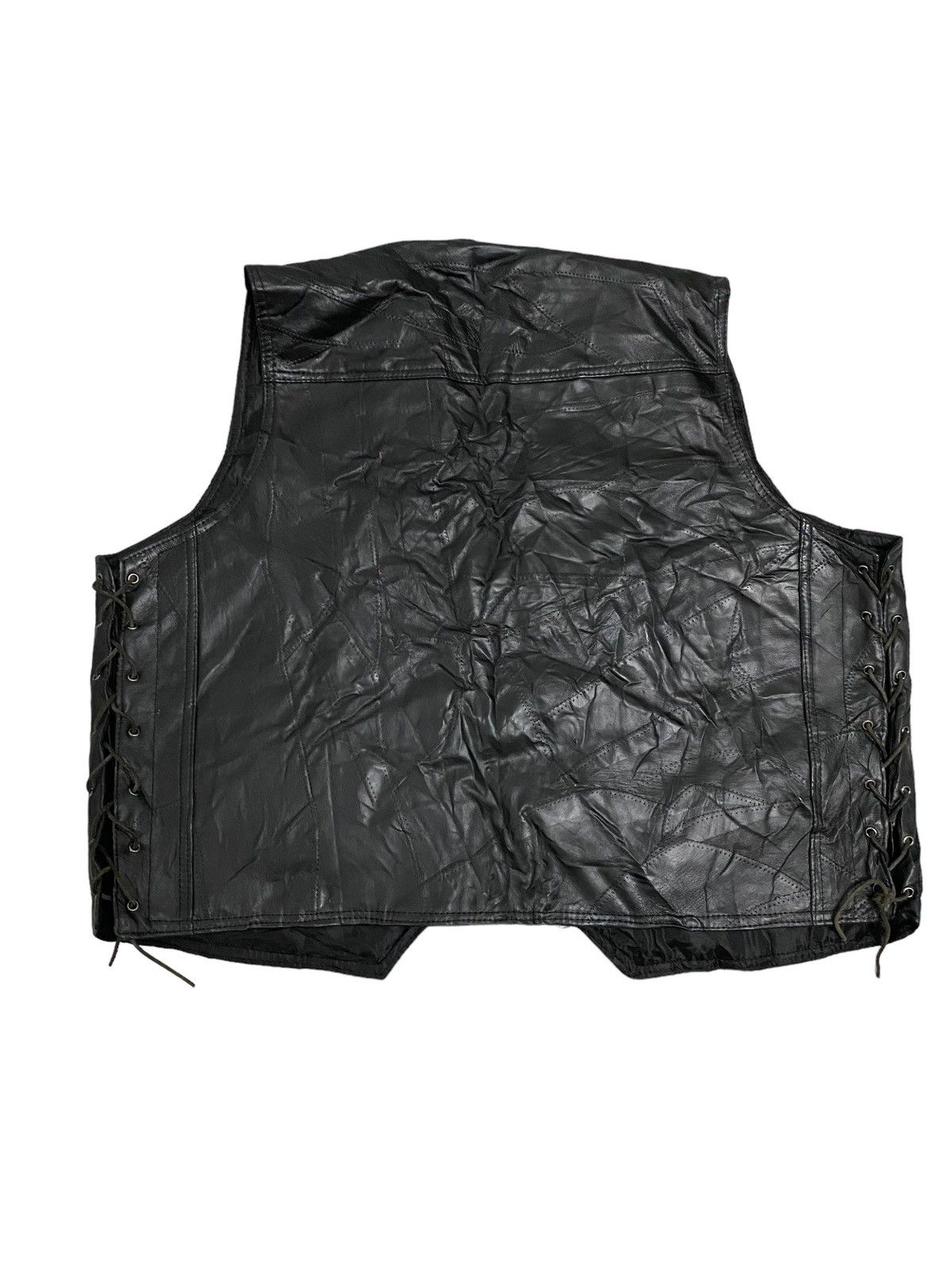 Vintage Offer‼️Vintage Diamond Plate Rock Style Buffalo Leather Vest Size US XXL / EU 58 / 5 - 2 Thumbnail