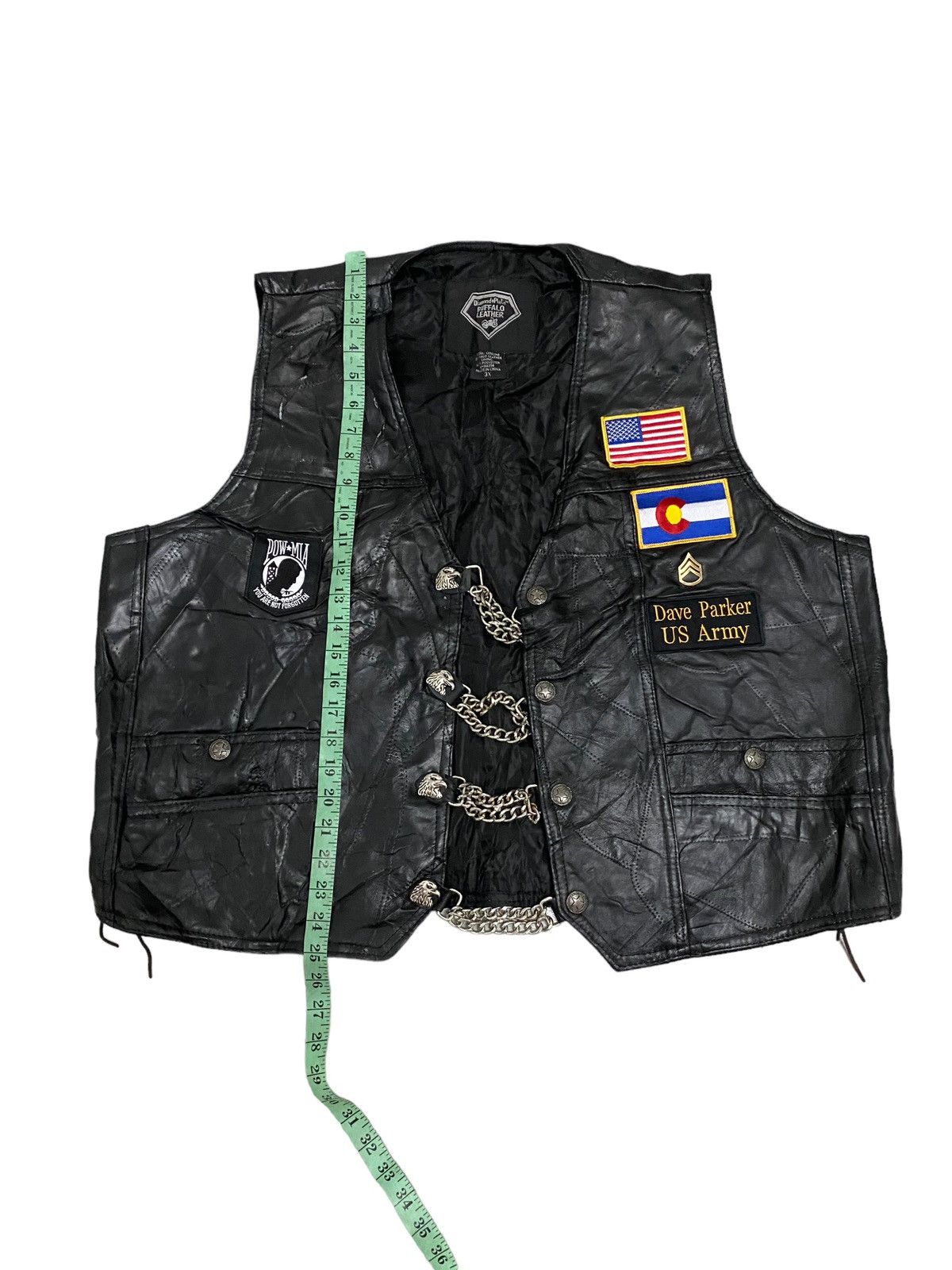 Vintage Offer‼️Vintage Diamond Plate Rock Style Buffalo Leather Vest Size US XXL / EU 58 / 5 - 10 Thumbnail