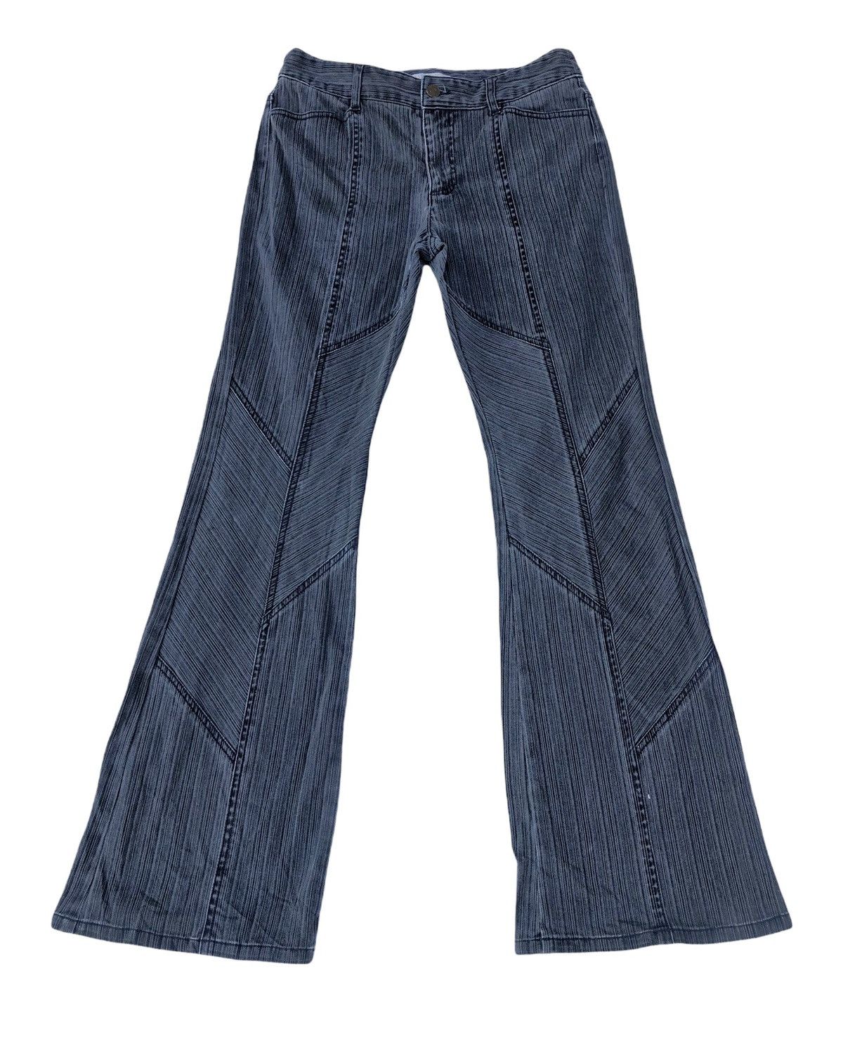 20471120 🔥Japanese Elle Stripes Flare Jeans🔥 Size US 29 - 1 Thumbnail