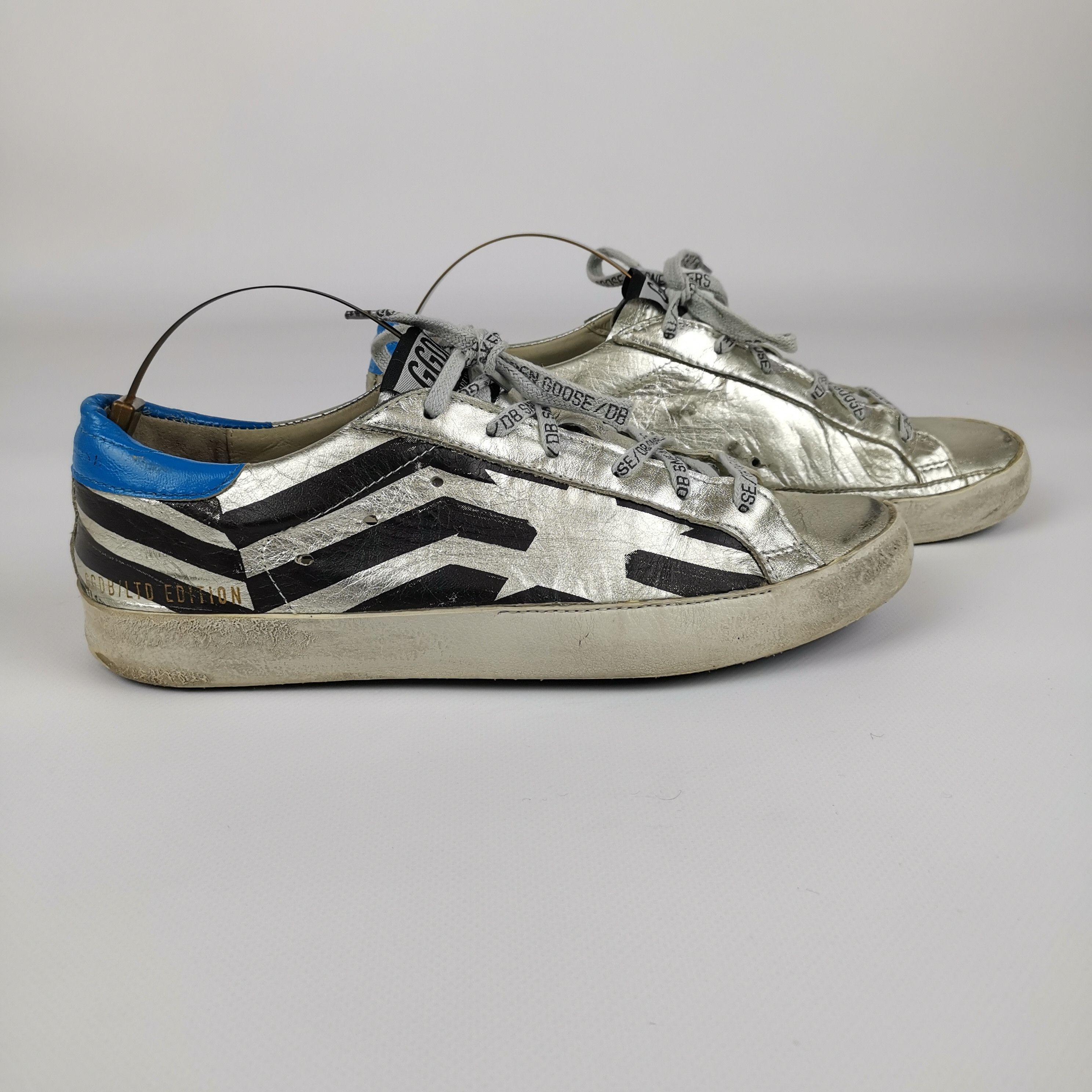 image of Golden Goose Db Limited Edition Zebra Striped Shoes, Men's (Size 7)