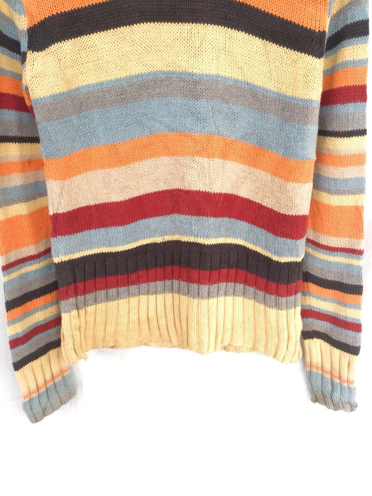Tommy Hilfiger Beautiful Striped Turtle Neck Hand Knit Pullover Size US S / EU 44-46 / 1 - 3 Thumbnail
