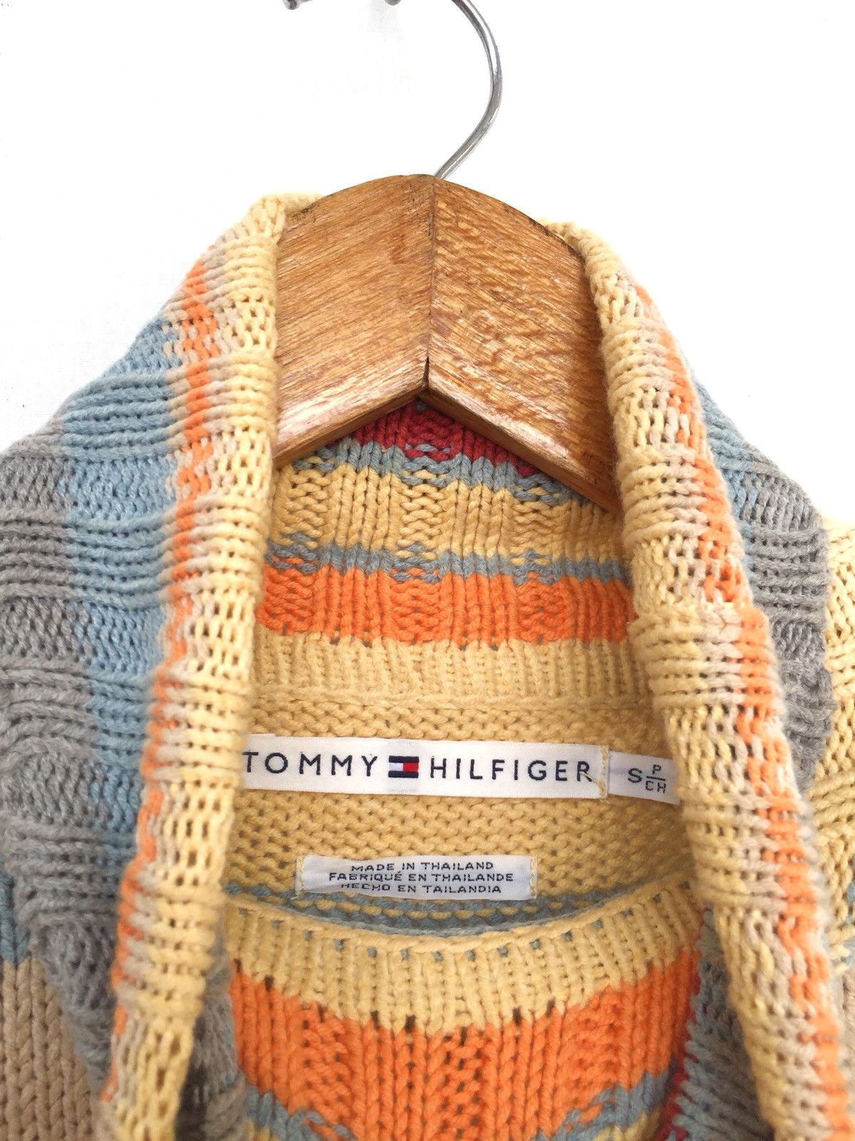 Tommy Hilfiger Beautiful Striped Turtle Neck Hand Knit Pullover Size US S / EU 44-46 / 1 - 6 Thumbnail