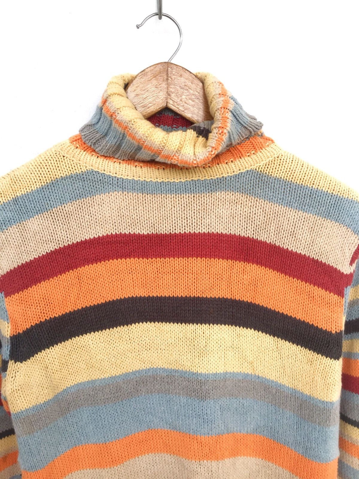 Tommy Hilfiger Beautiful Striped Turtle Neck Hand Knit Pullover Size US S / EU 44-46 / 1 - 2 Thumbnail