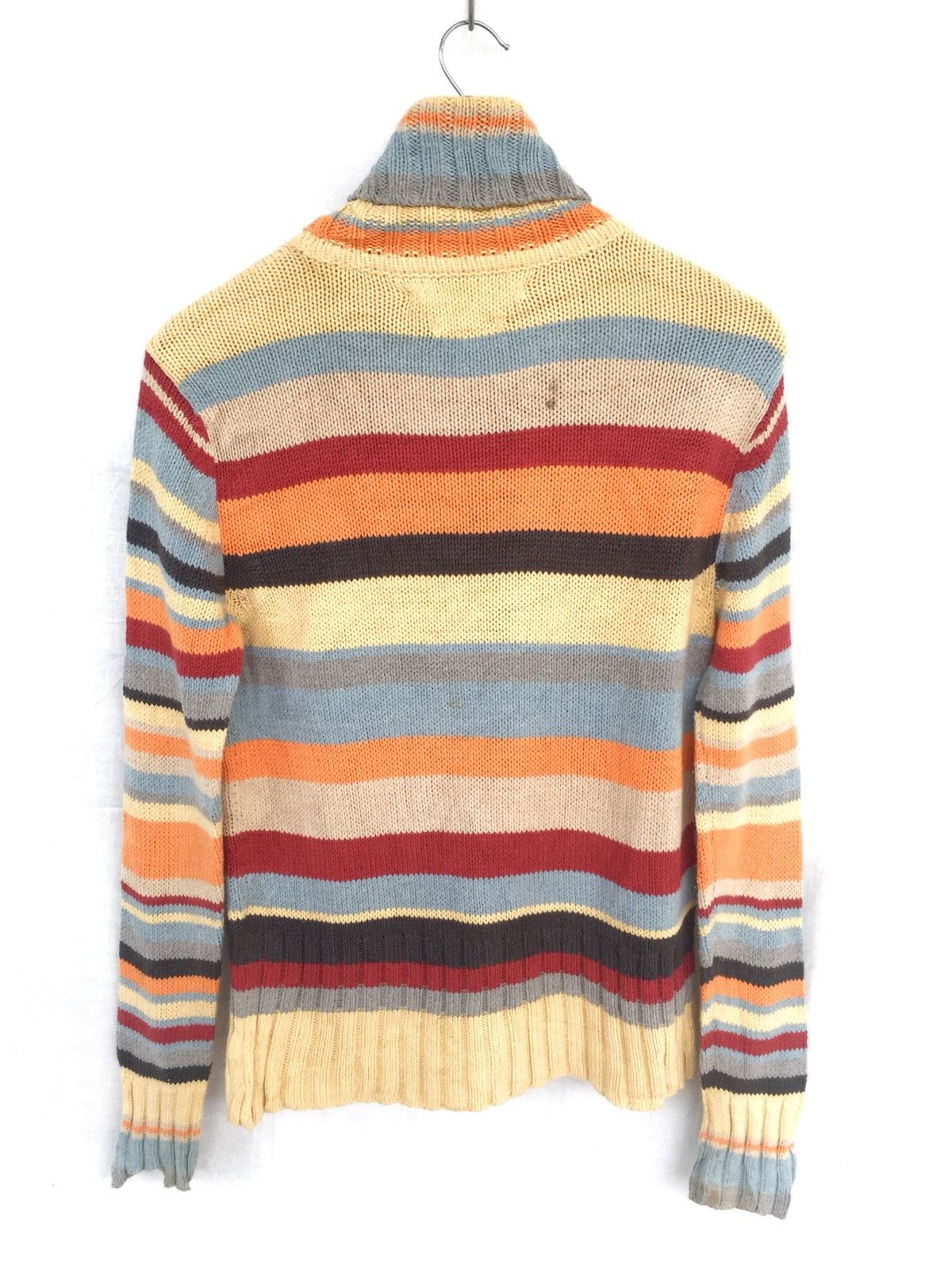 Tommy Hilfiger Beautiful Striped Turtle Neck Hand Knit Pullover Size US S / EU 44-46 / 1 - 4 Thumbnail