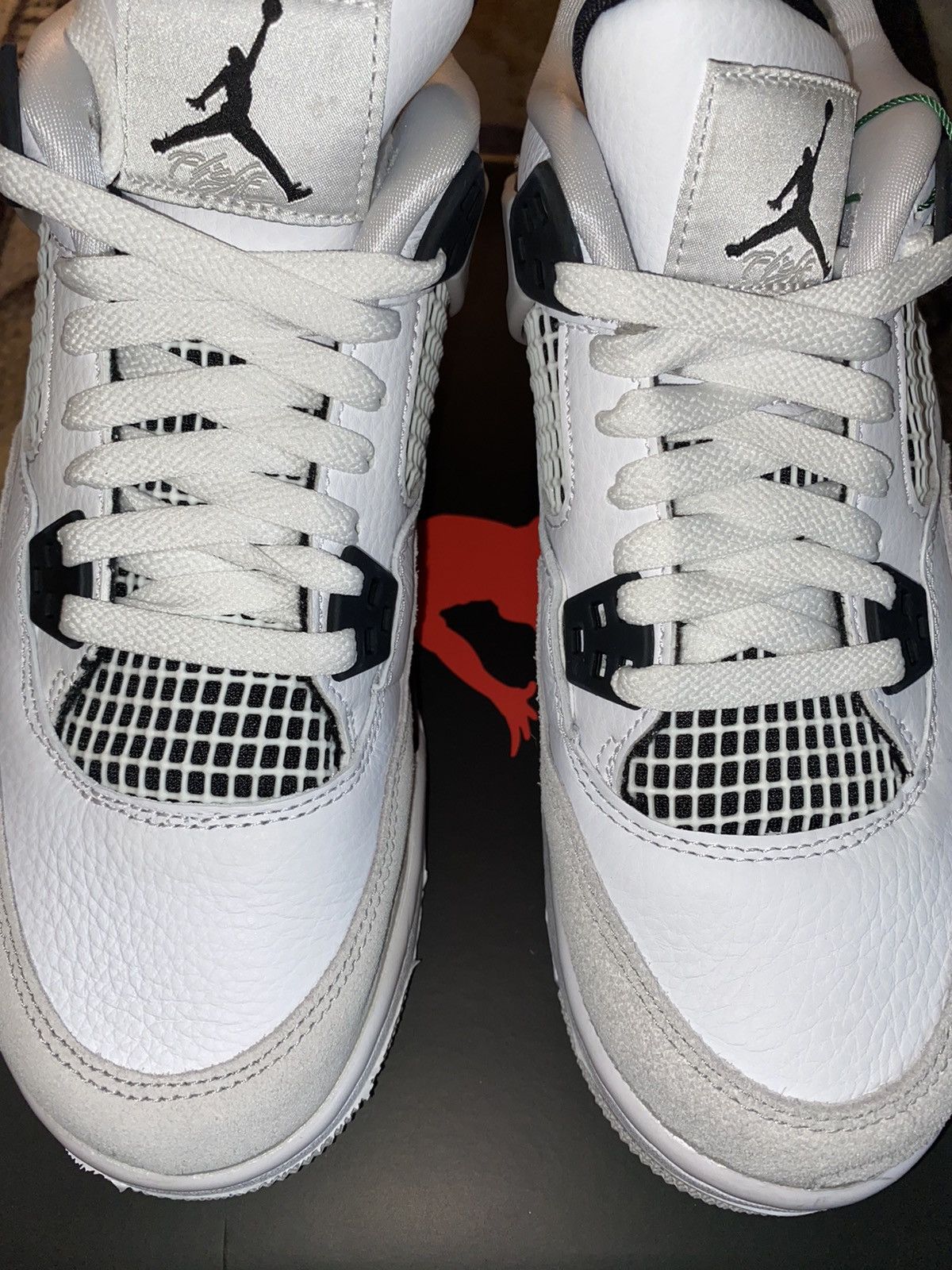 Jordan Brand × Nike Jordan 4 Retro Military Black (5.5Y GRADE SCHOOL) Size US 7 / IT 37 - 4 Thumbnail