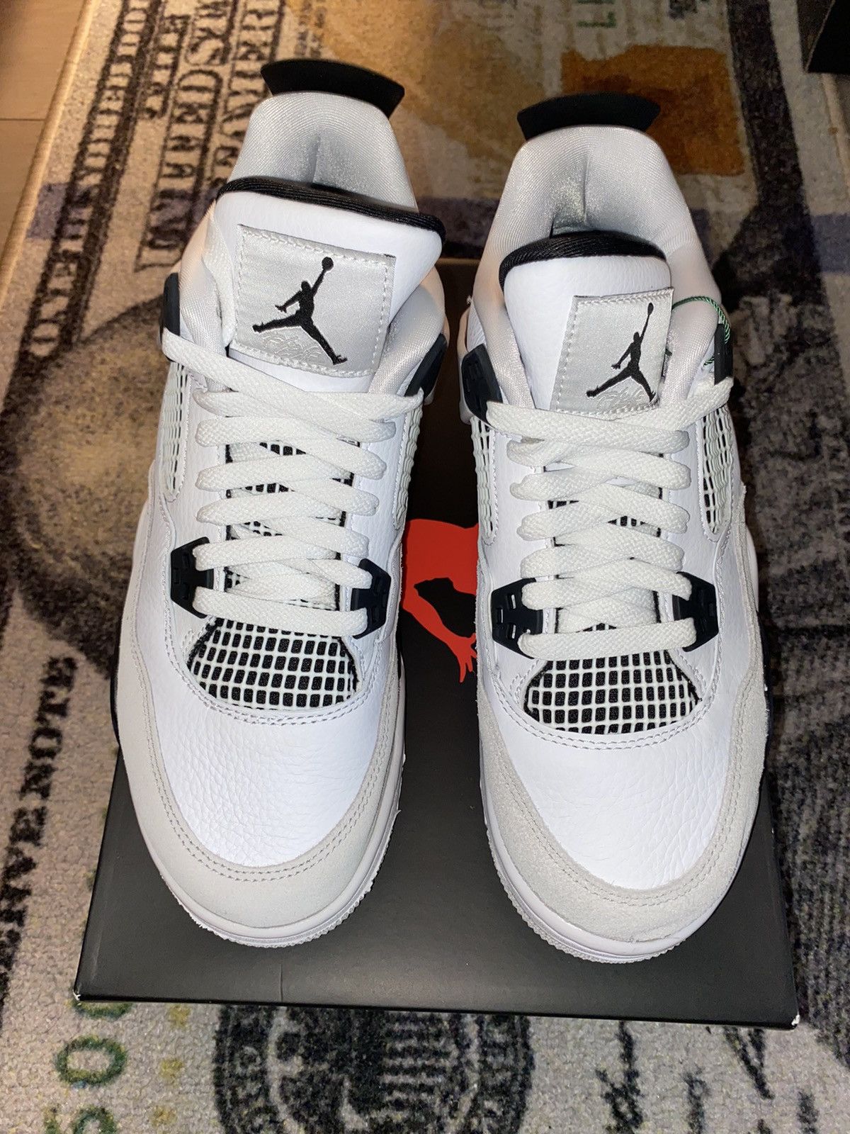 Jordan Brand × Nike Jordan 4 Retro Military Black (5.5Y GRADE SCHOOL) Size US 7 / IT 37 - 3 Thumbnail