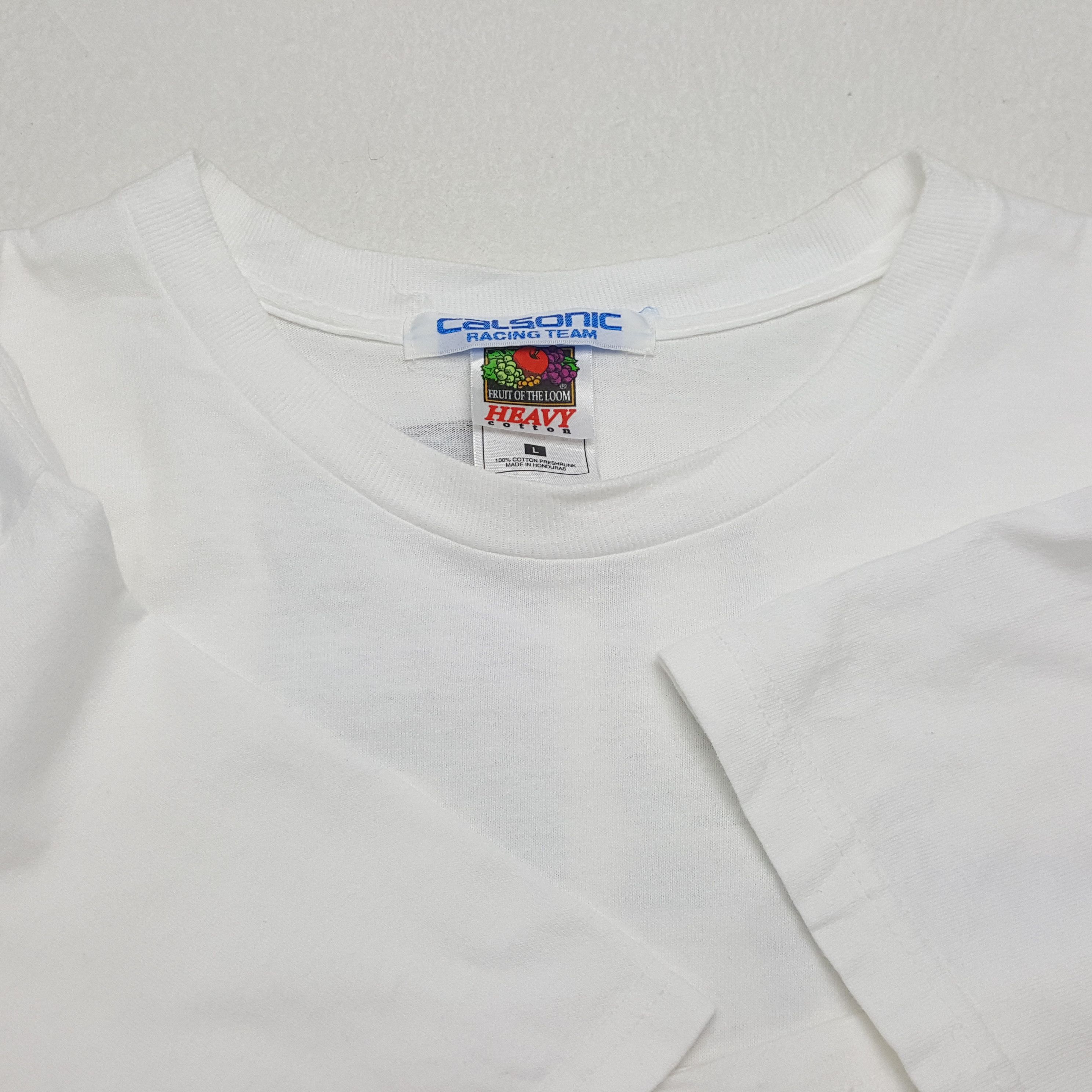 Japanese Brand × Vintage CALSONIC RACING TEAM Japanese Motorsports Vintage Tshirt Size US M / EU 48-50 / 2 - 6 Thumbnail