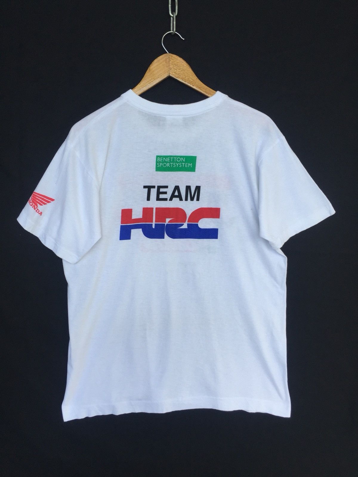 Benetton Vtg 90’s Team HRC Benetton Suzuka White Shirt Size US M / EU 48-50 / 2 - 4 Thumbnail