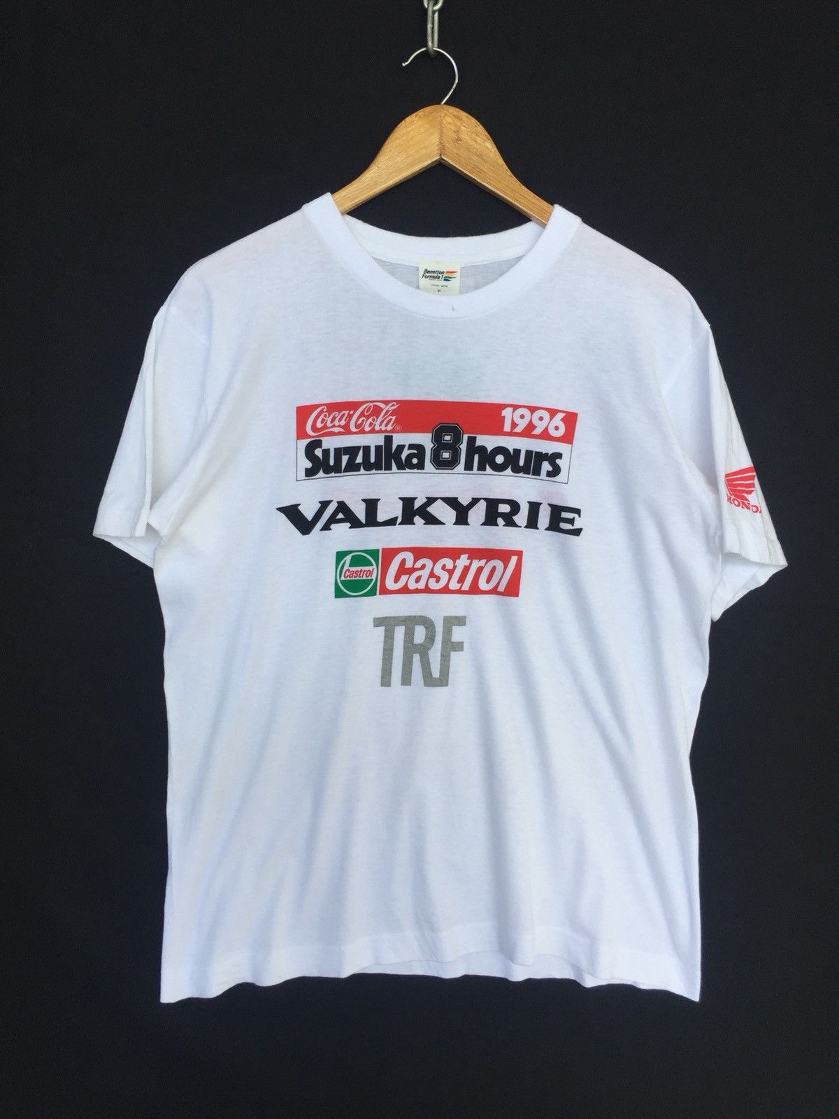 Benetton Vtg 90’s Team HRC Benetton Suzuka White Shirt Size US M / EU 48-50 / 2 - 1 Thumbnail