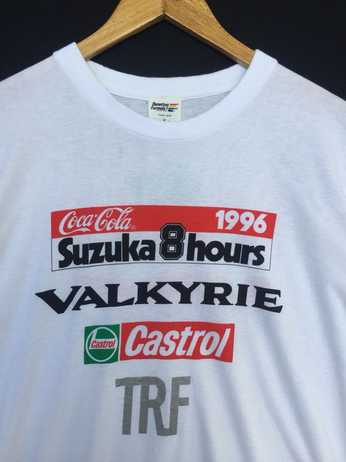 Benetton Vtg 90’s Team HRC Benetton Suzuka White Shirt Size US M / EU 48-50 / 2 - 2 Thumbnail