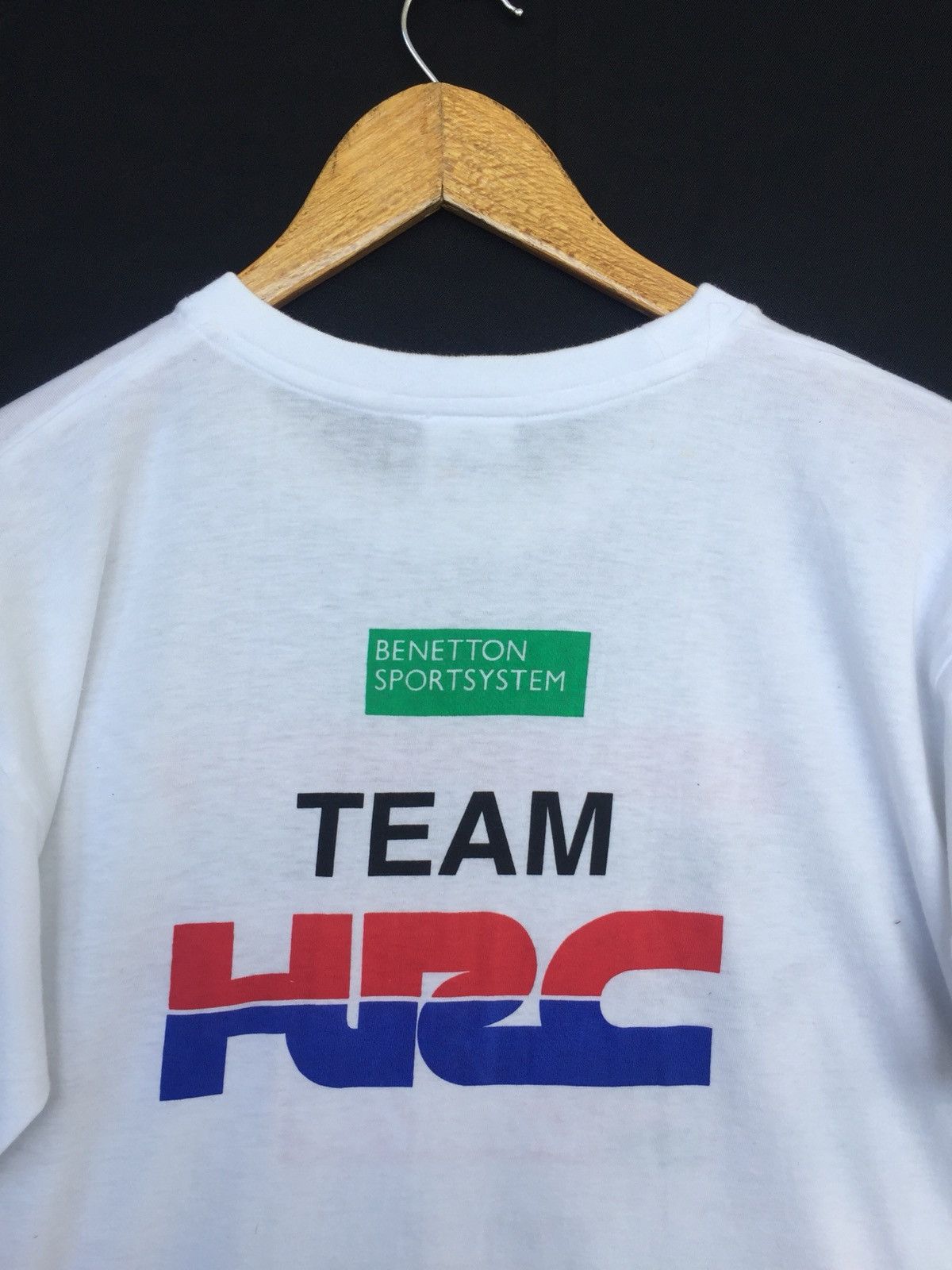 Benetton Vtg 90’s Team HRC Benetton Suzuka White Shirt Size US M / EU 48-50 / 2 - 5 Thumbnail