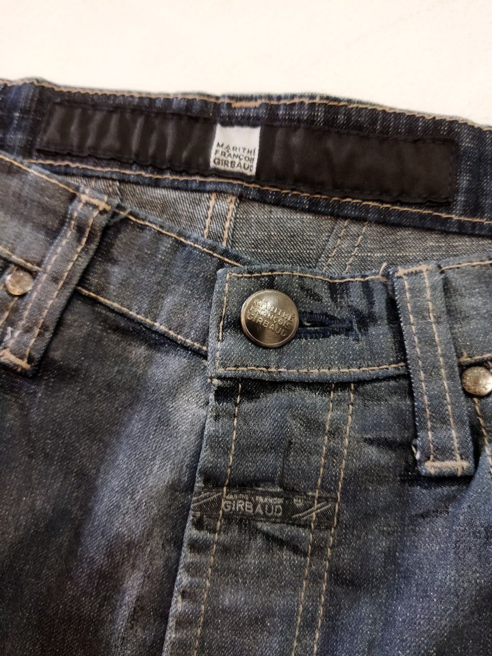 Marithe + Francois Girbaud Marithe Francois Girbaud Wax Jeans - Size L Size US 32 / EU 48 - 8 Thumbnail
