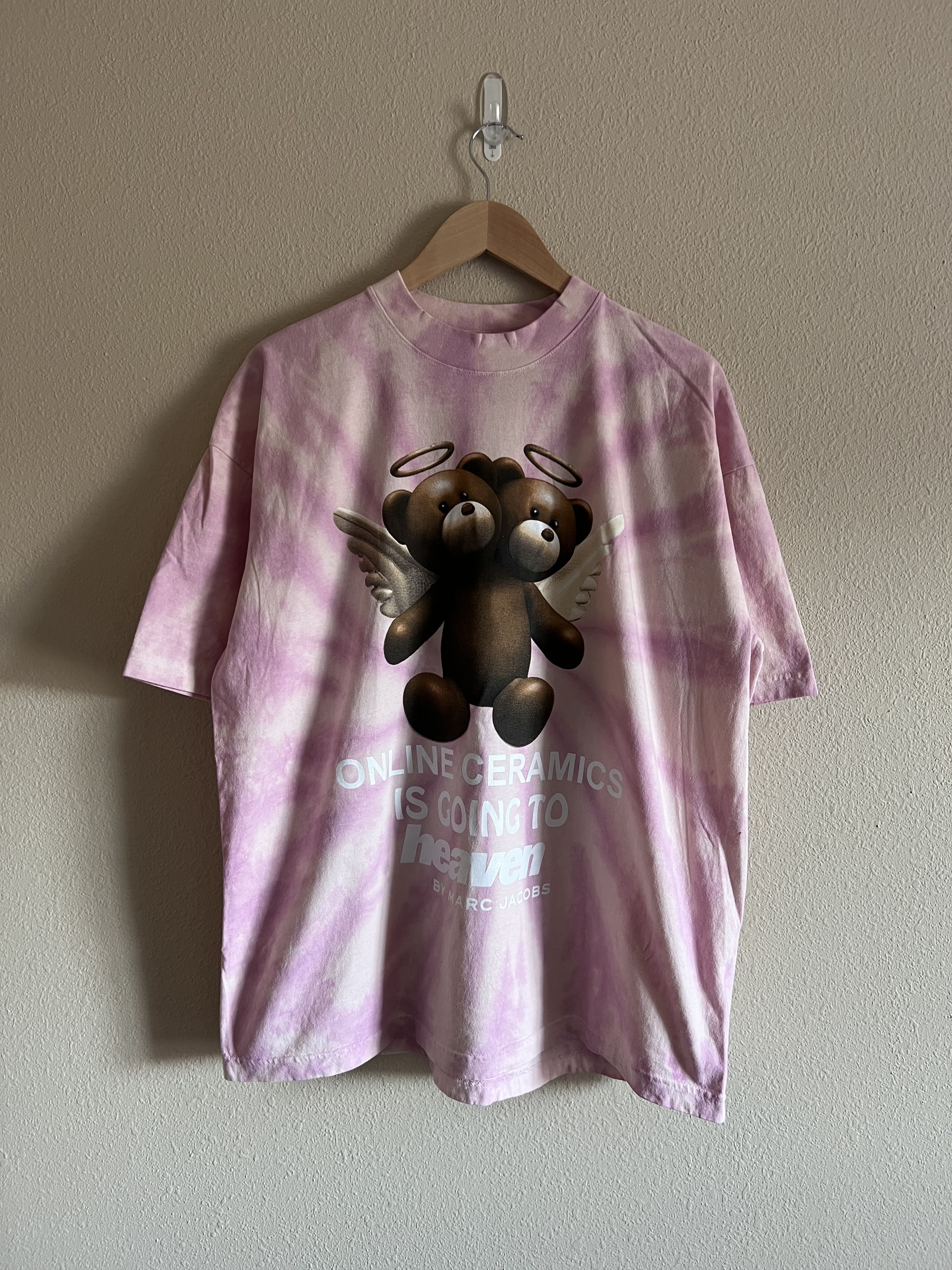 image of Heaven By Marc Jacobs x Online Ceramics Is Going To Heaven Tee In Pink, Men's (Size XL)