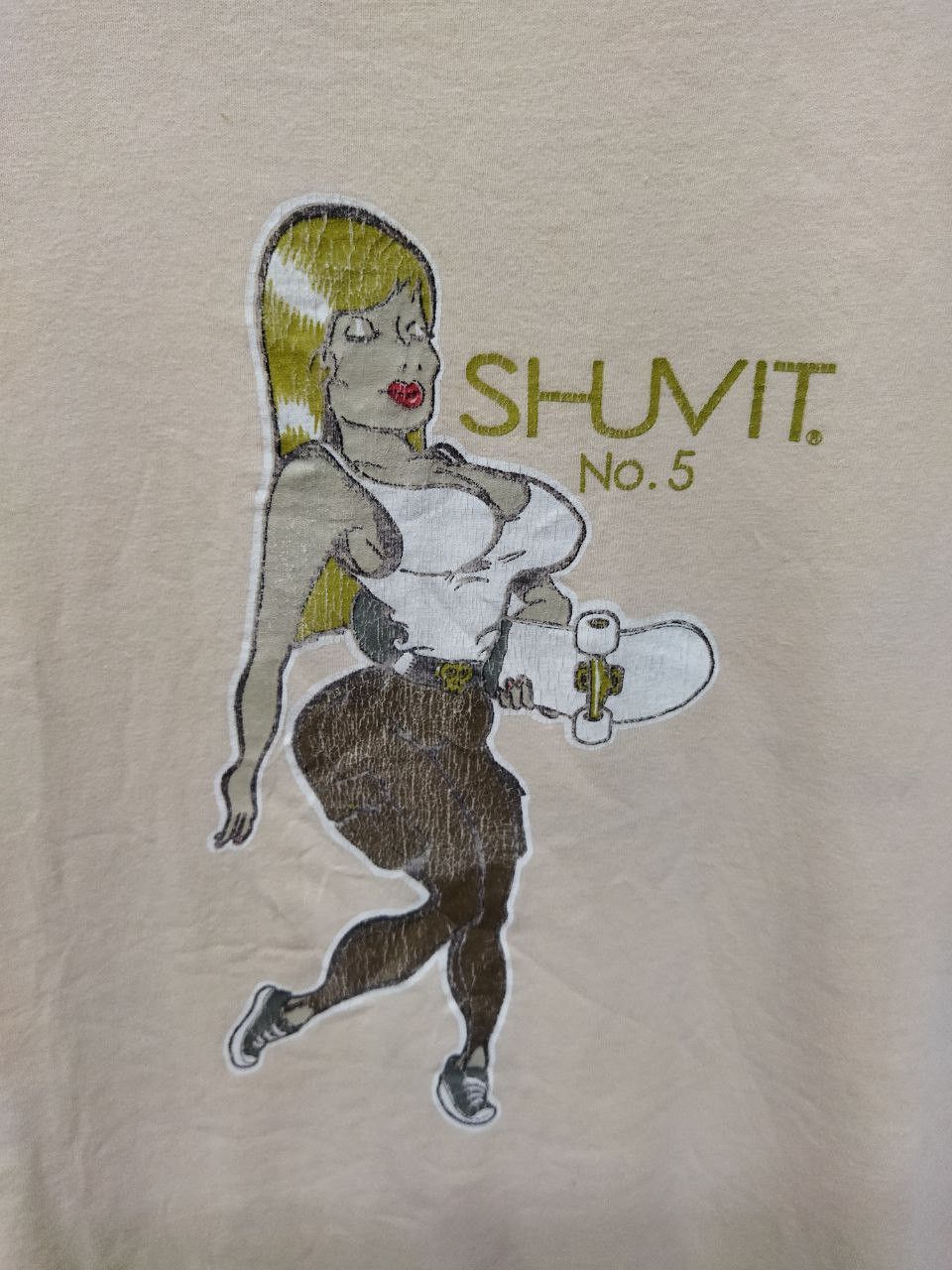 Vintage Vintage Shuvit No 5 Skateboard Tshirt Size US XL / EU 56 / 4 - 4 Thumbnail